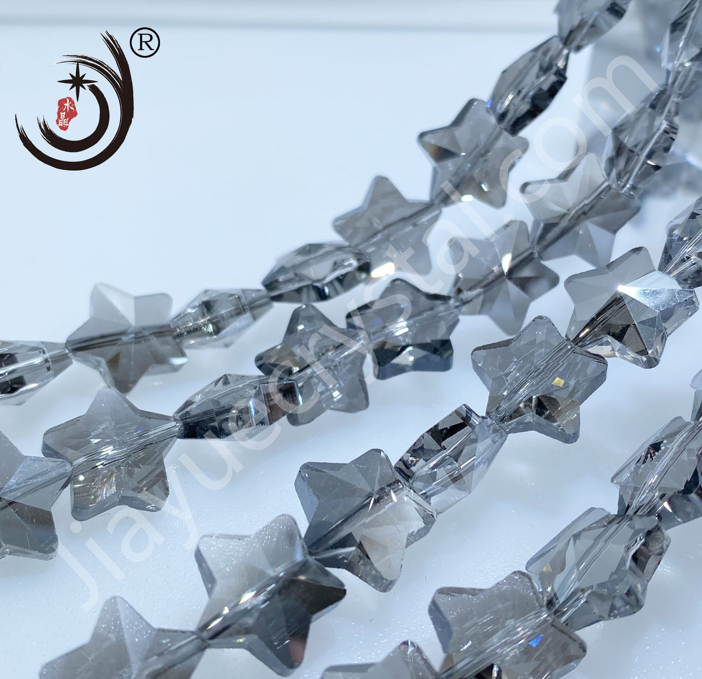 14MM Cross Hole Star Shape Crystal Glass Beads Whole Sale For DIY Jewelry (50058)