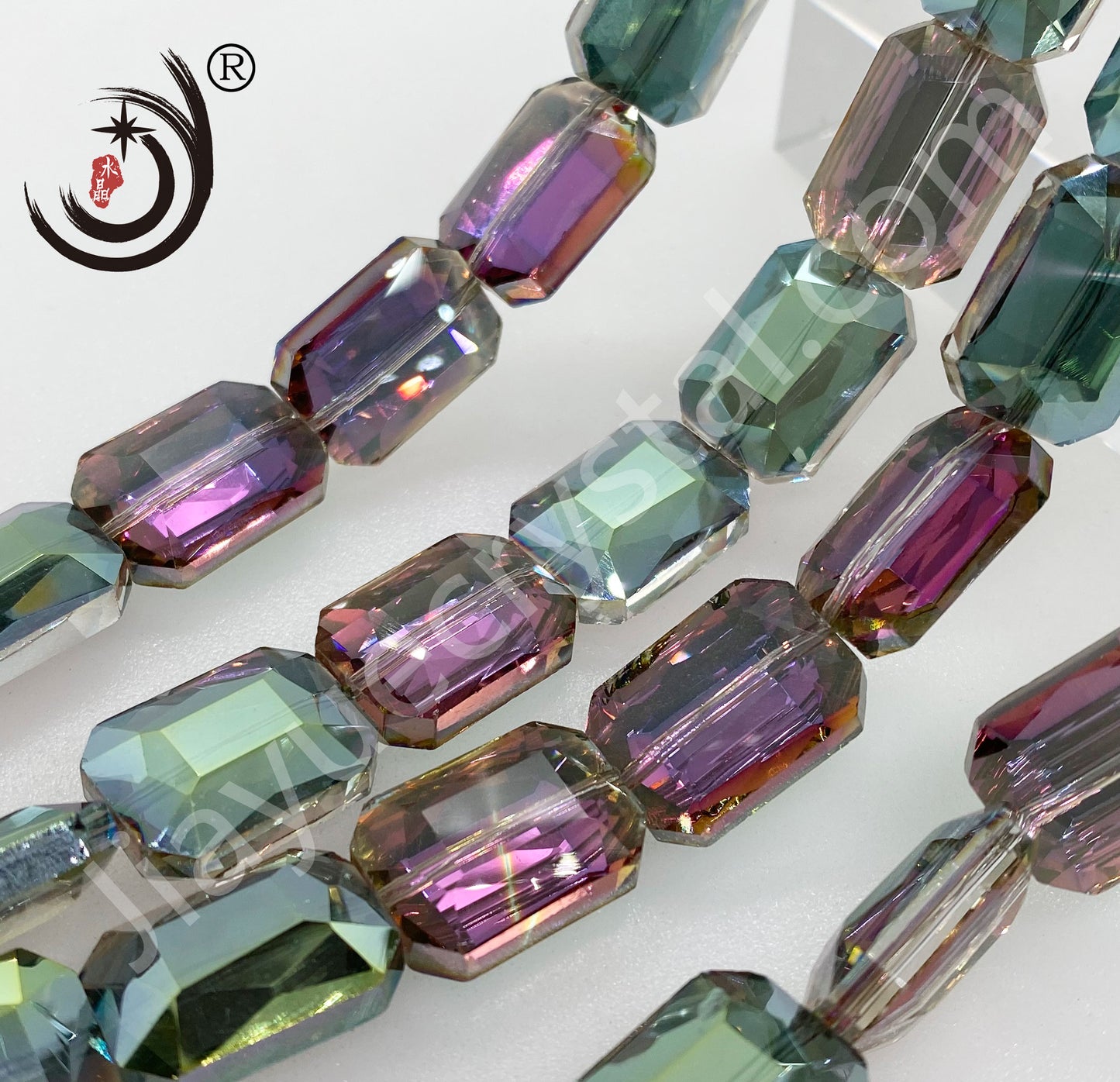 14MM Mahjong Shape Glass Crystal Beads Wholesale For DIY Jewelry (50087)