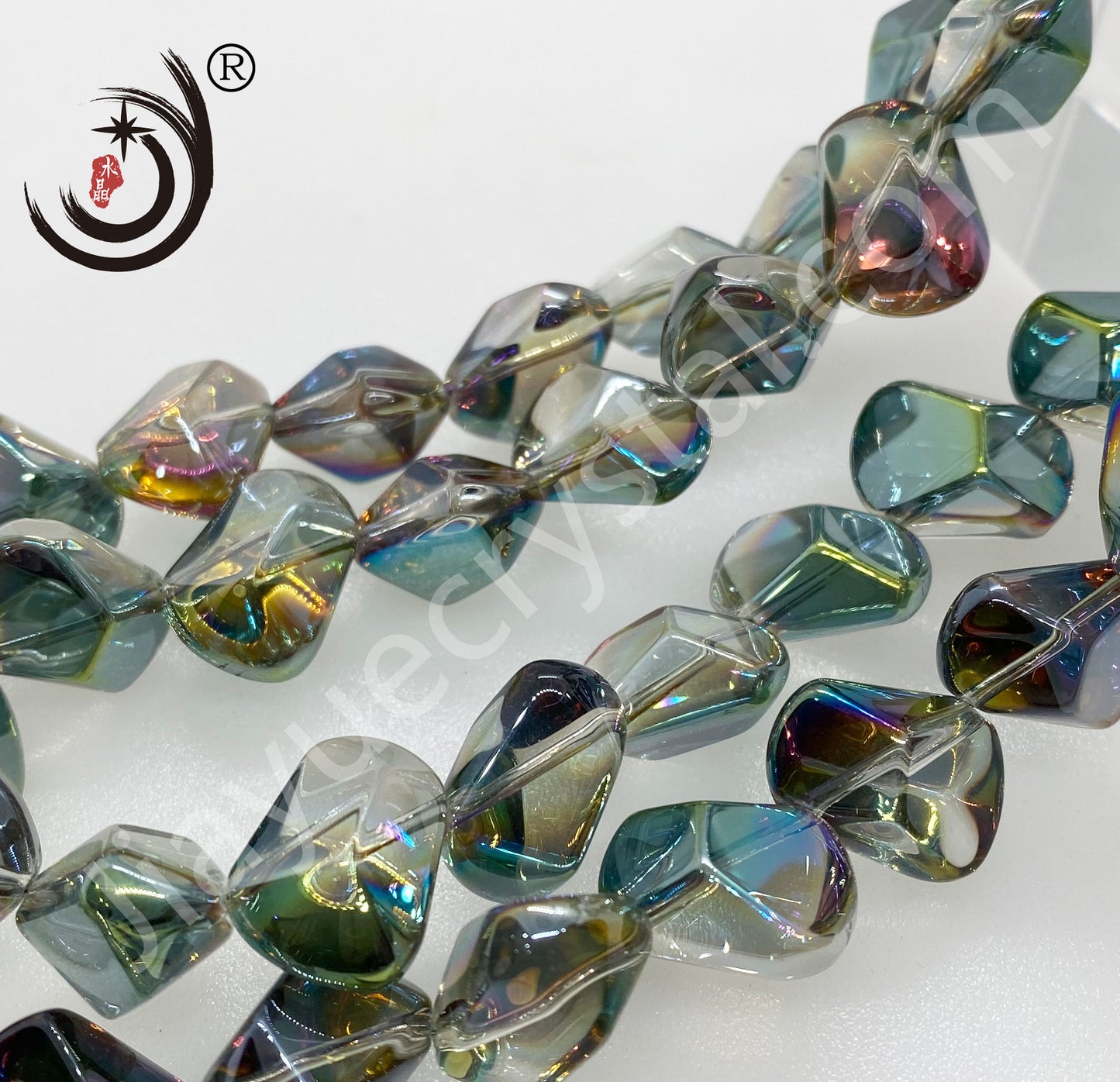 Stone Shape Crystal Glass Beads Whole Sale For DIY Jewelry (30023)