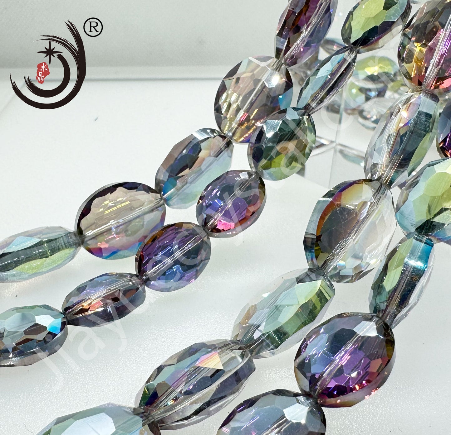 16X20MM Faceted Oval Crystal Glass Beads Whole Sale For DIY Jewelry (50063)