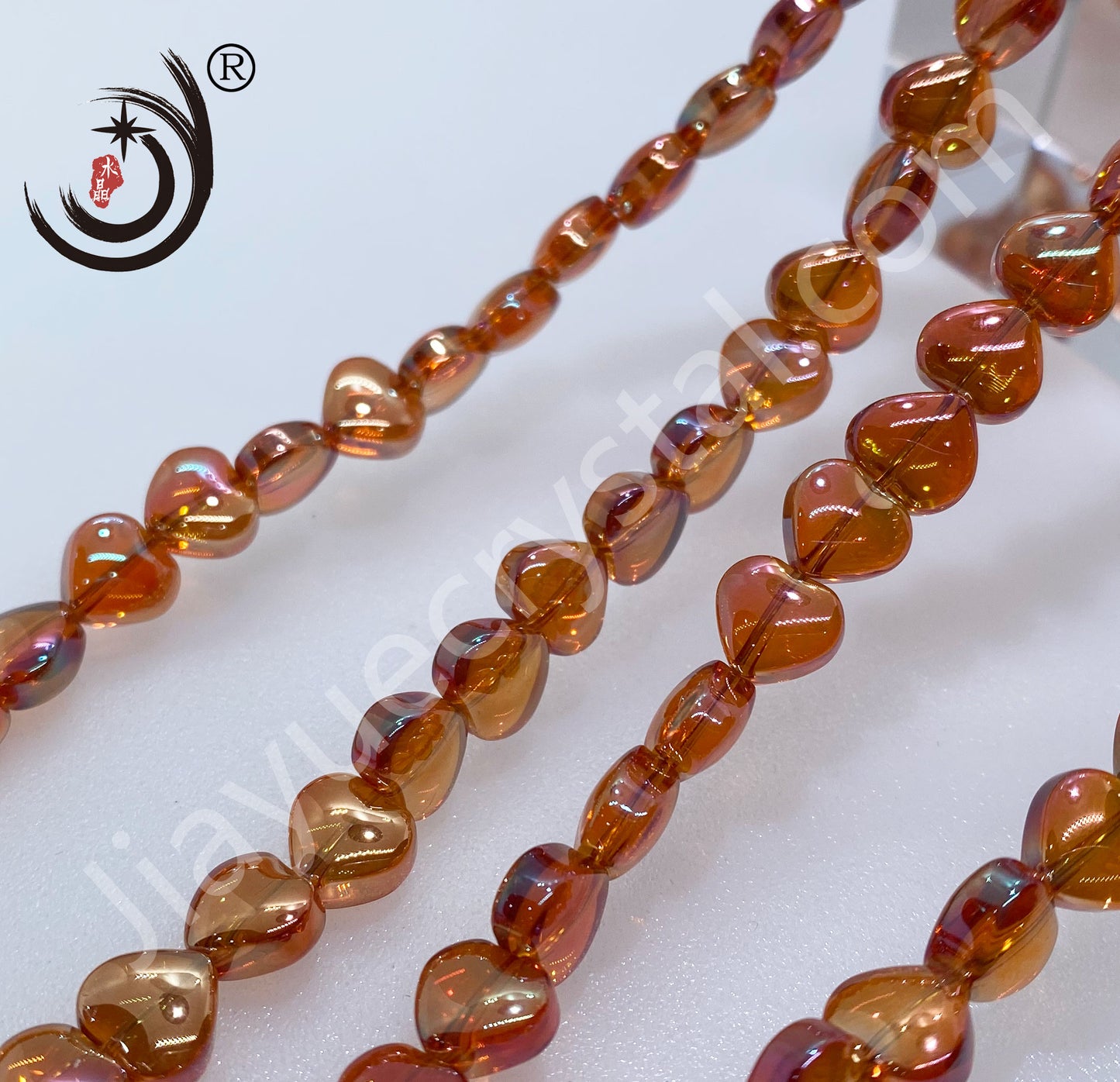 6/8/10MM Smooth Heart Glass Crystal Beads Wholesale For DIY Jewelry (18000)