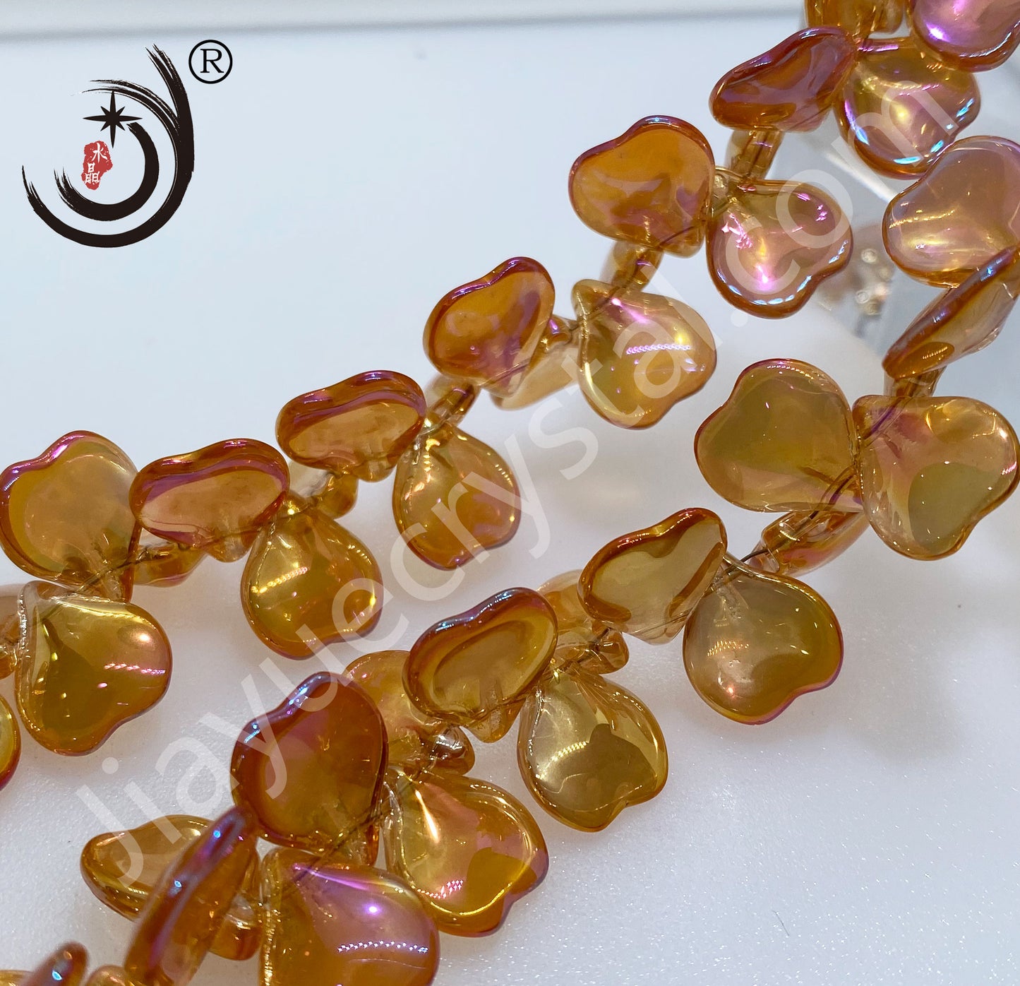 14MM Petals Shape Crystal Glass Beads Whole Sale For DIY Jewelry (30026)