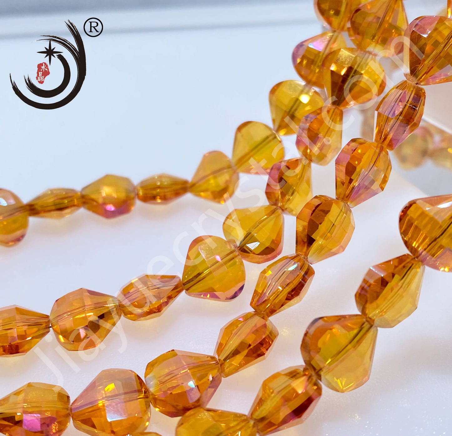 12MM Flower Basket Shape Glass Crystal Beads Wholesale For DIY Jewelry （50080）