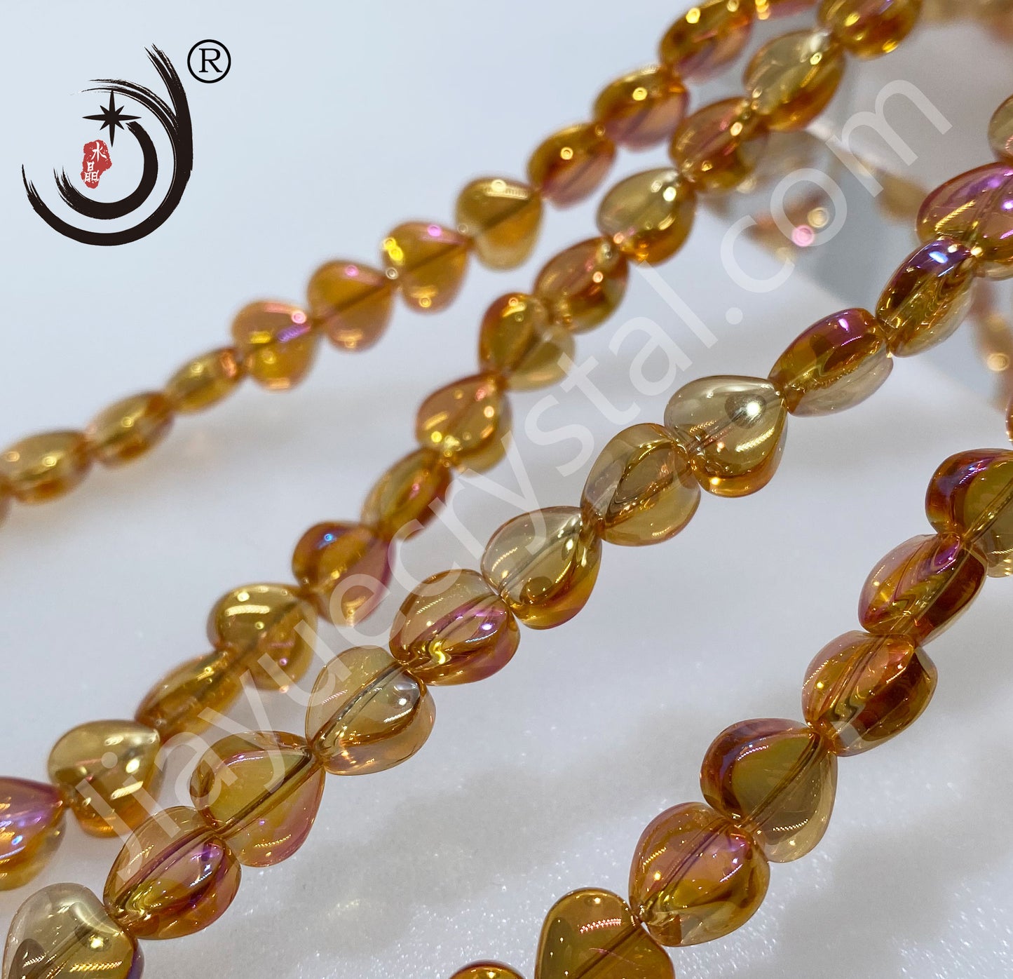 6/8/10MM Smooth Heart Glass Crystal Beads Wholesale For DIY Jewelry (18000)