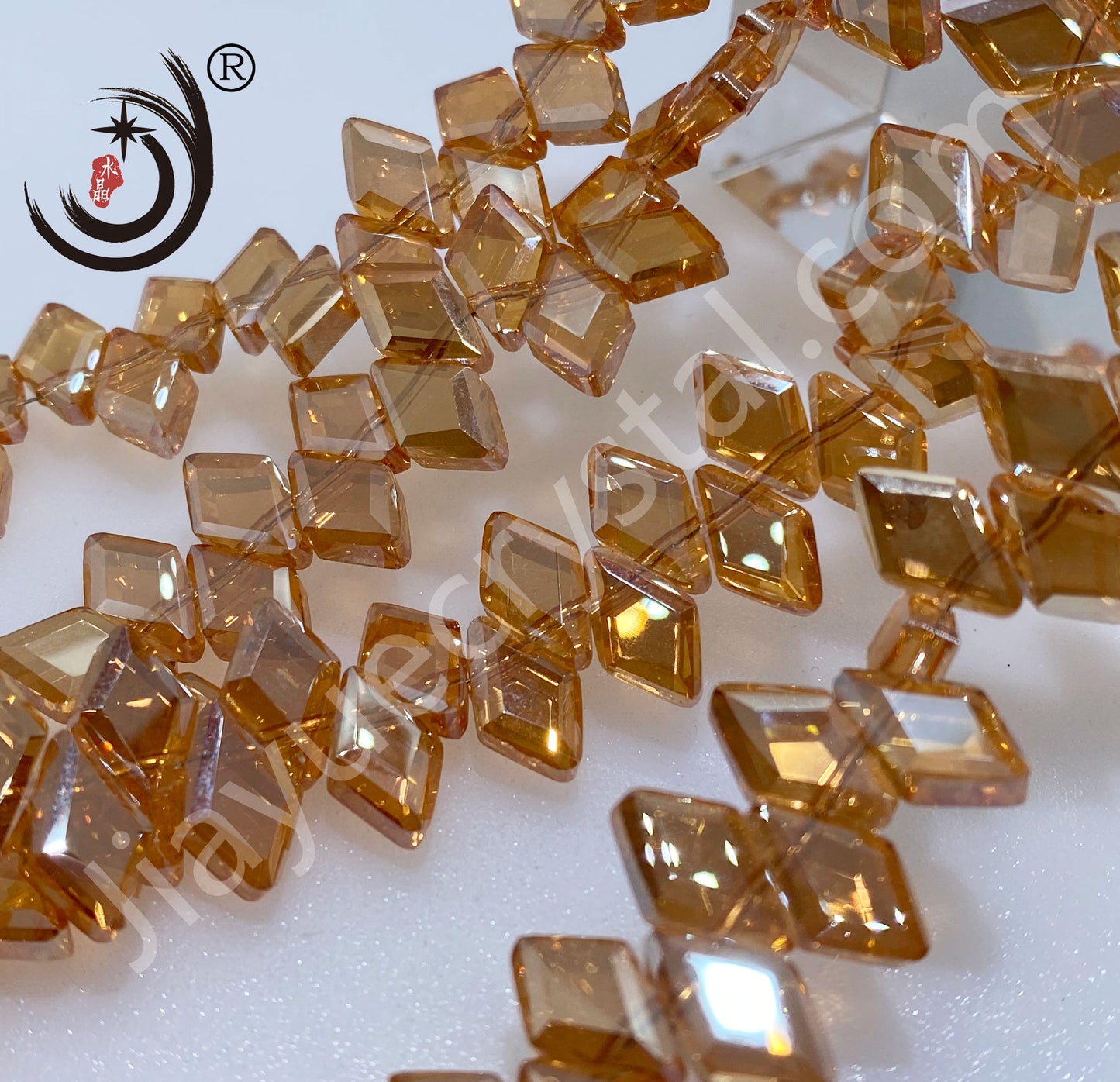 8X12MM Rhomboid Crystal Glass Beads Whole Sale For DIY Jewelry (15200)