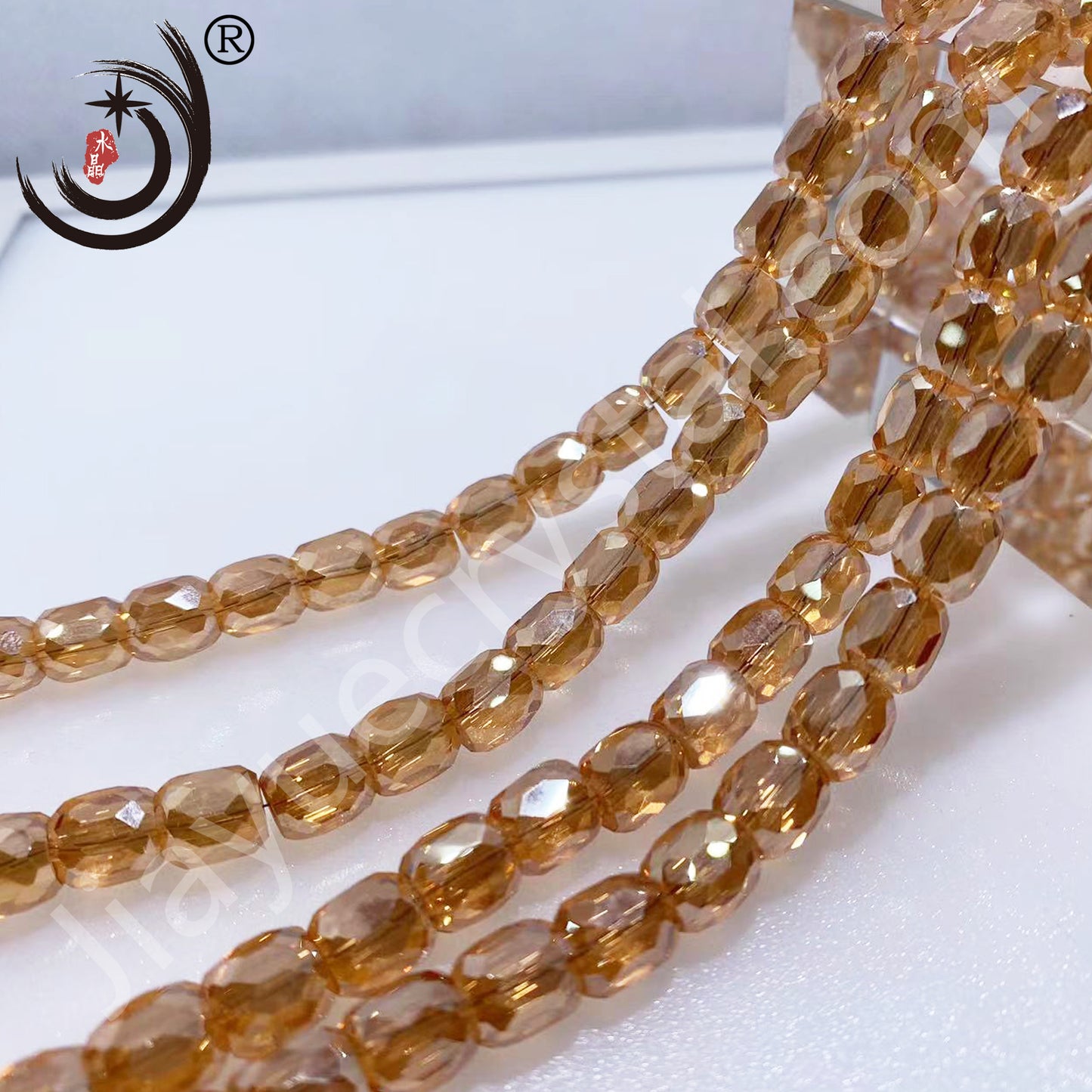 8MM Cylinder Crystal Glass Beads Whole Sale For Jewelry (10138)