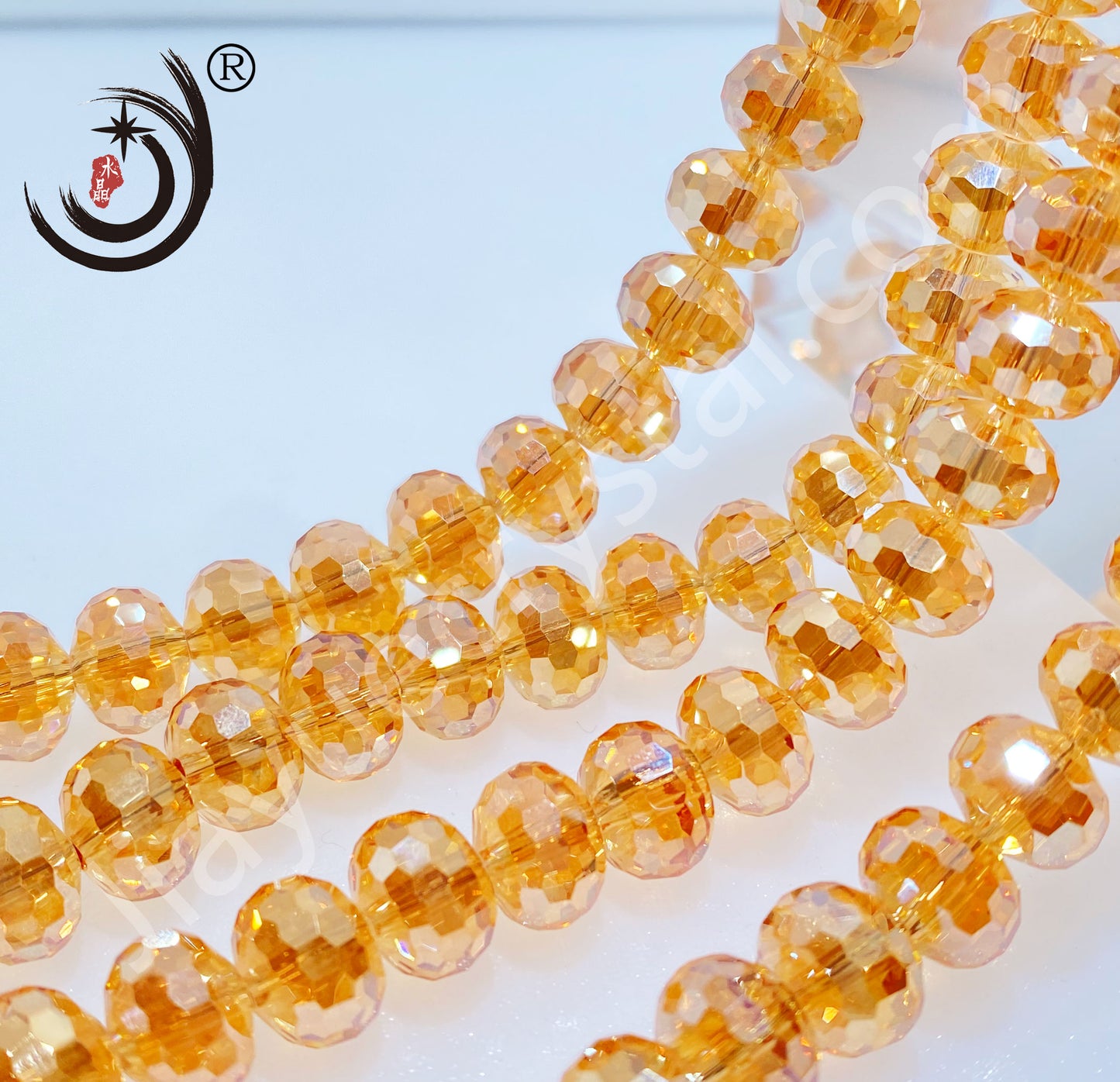 8MM 96 Faceted Rondelle Crystal Glass Beads Wholesale For DIY Jewelry (15500)