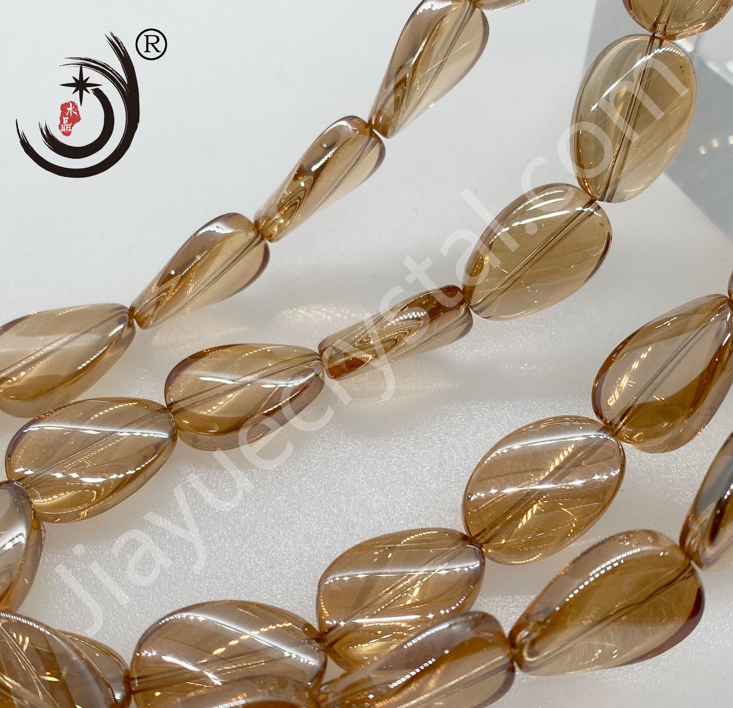 18MM Willow Leaf Shape Crystal Glass Beads Whole Sale For DIY Jewelry (30018)