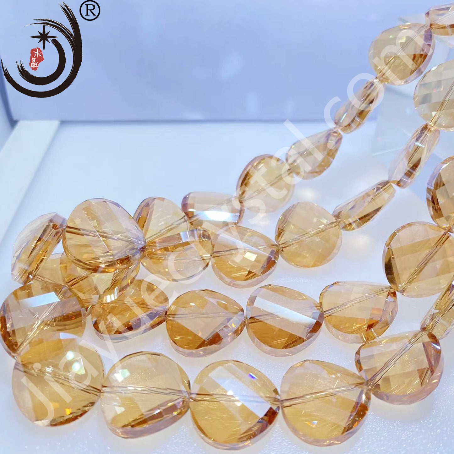 14MM Chinese ingot Crystal Glass Beads disco ball Wholesale For DIY Jewelry （50071）