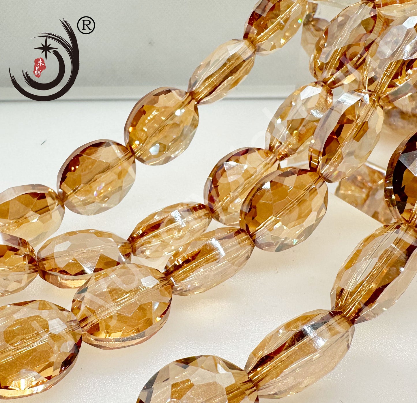 16X20MM Faceted Oval Crystal Glass Beads Whole Sale For DIY Jewelry (50063)