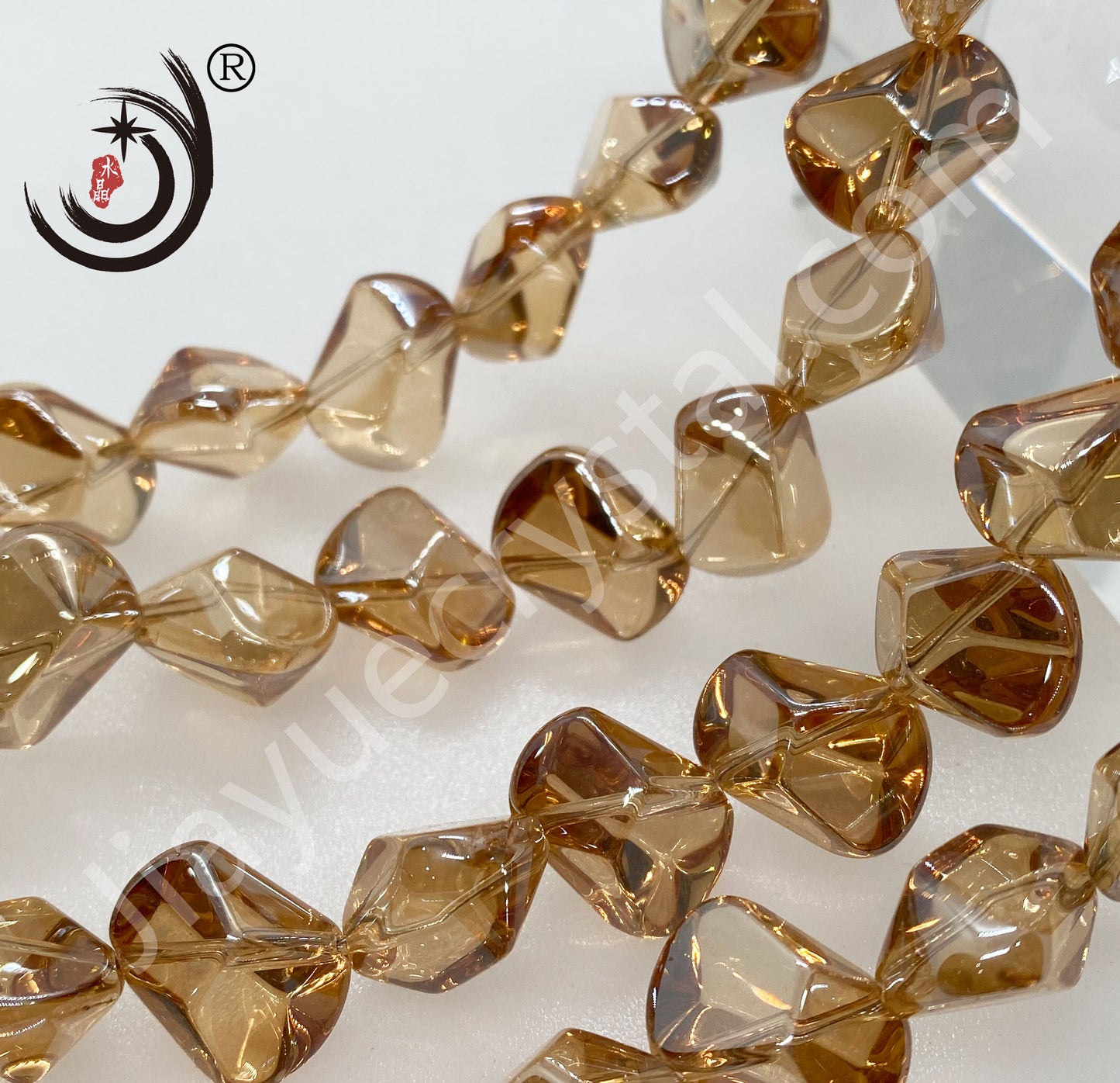 Stone Shape Crystal Glass Beads Whole Sale For DIY Jewelry (30023)