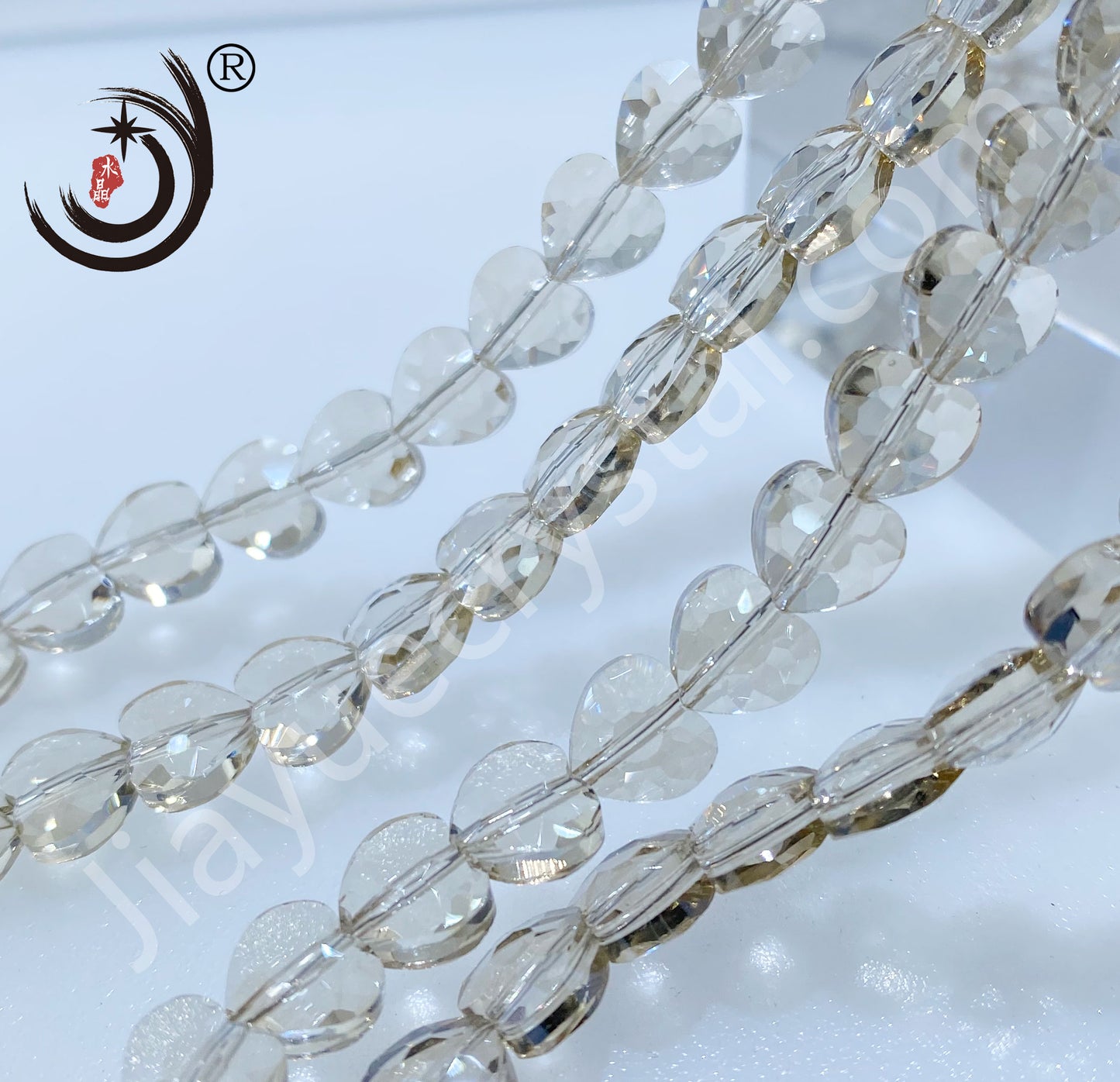 8MM/10MM Faceted Heart Shape Glass Crystal Beads Wholesale For DIY Jewelry (50048)