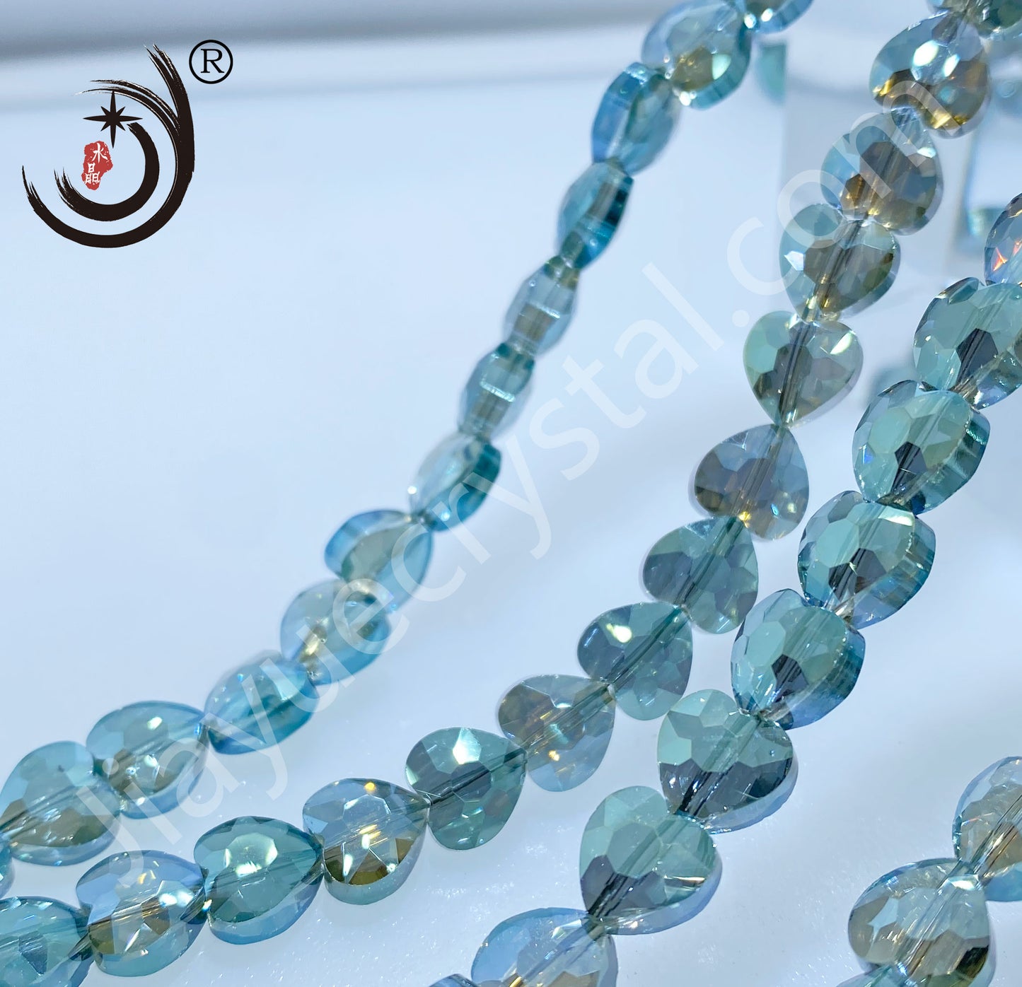 8MM/10MM Faceted Heart Shape Glass Crystal Beads Wholesale For DIY Jewelry (50048)