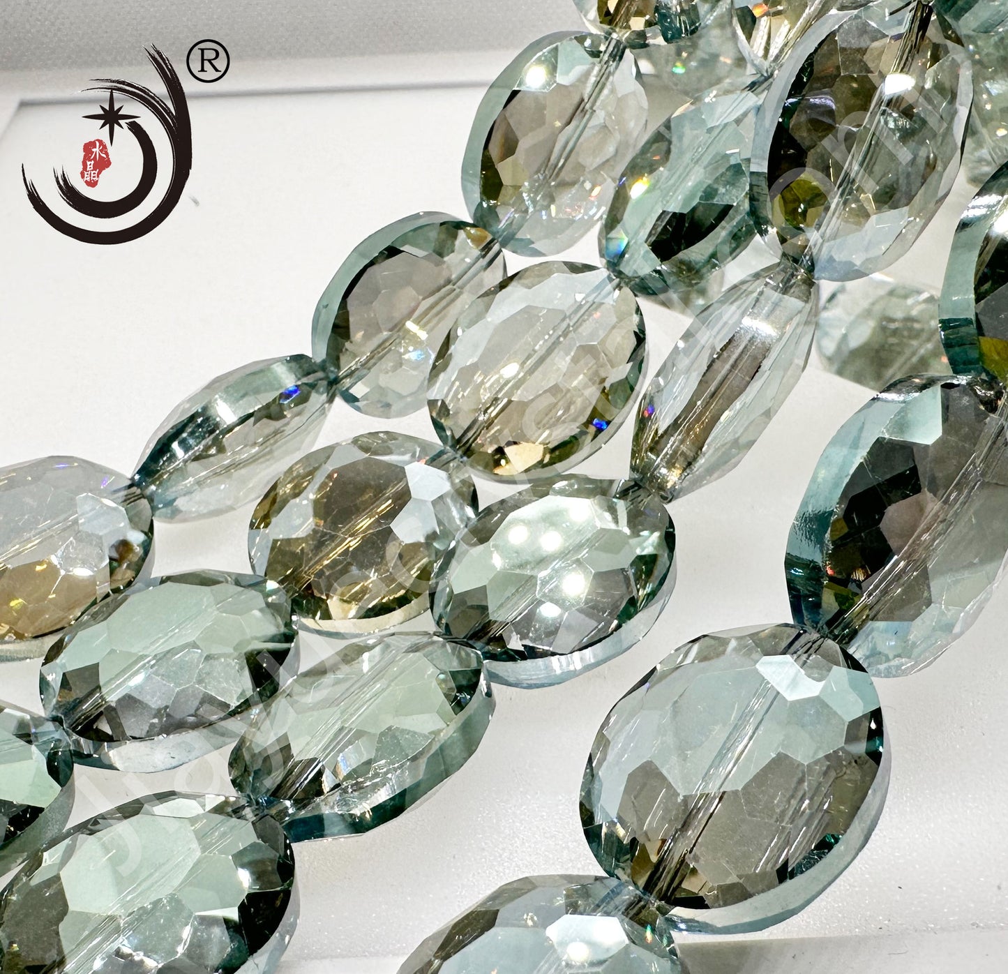 16X20MM Faceted Oval Crystal Glass Beads Whole Sale For DIY Jewelry (50063)