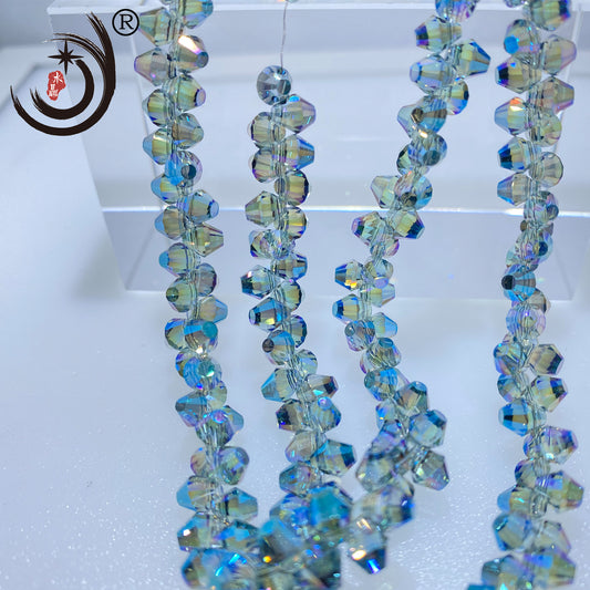 6MM Cross hole Bicone Beads Glass Crystal Beads Wholesale For DIY Jewelry （15000）