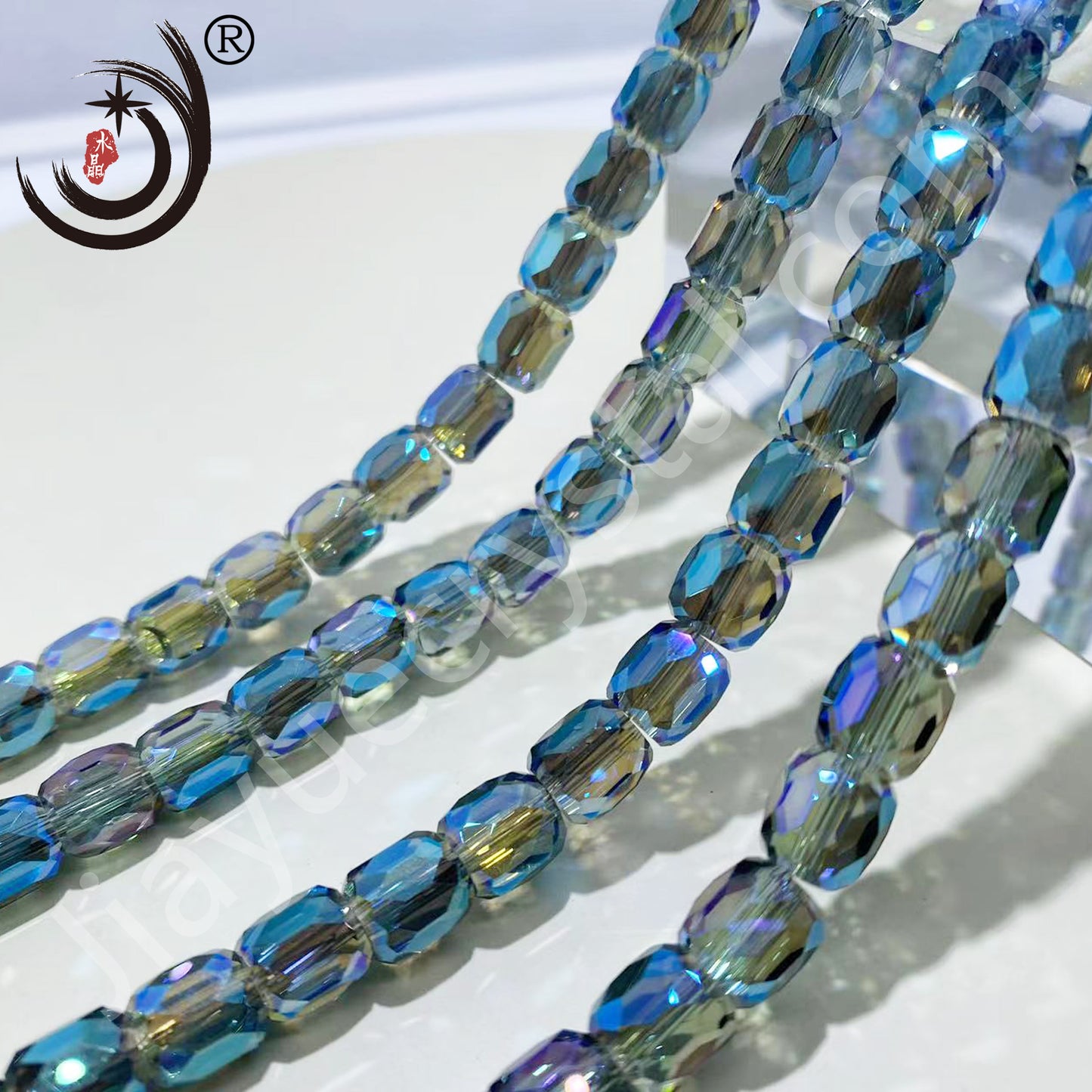 8MM Cylinder Crystal Glass Beads Whole Sale For Jewelry (10138)