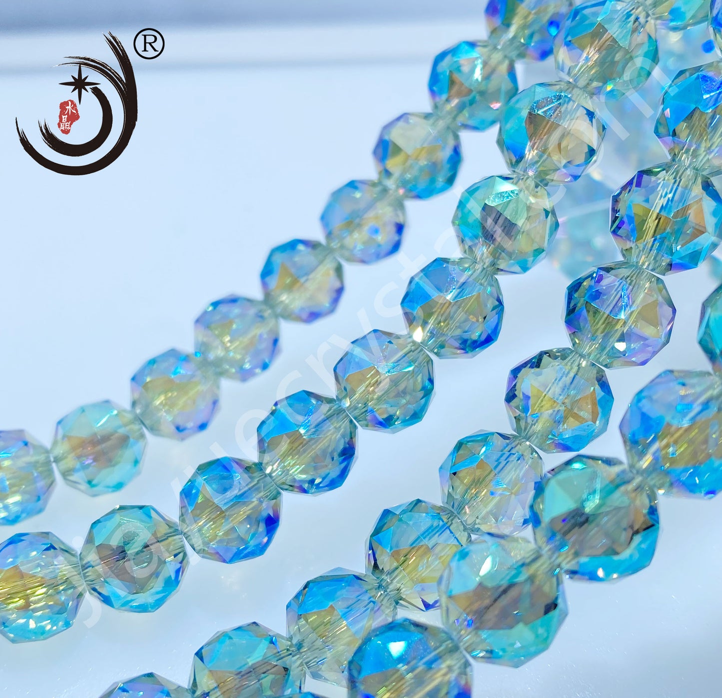 8MM Flower Ball  Beads Glass Crystal  Beads Wholesale For DIY Jewelry （10162）