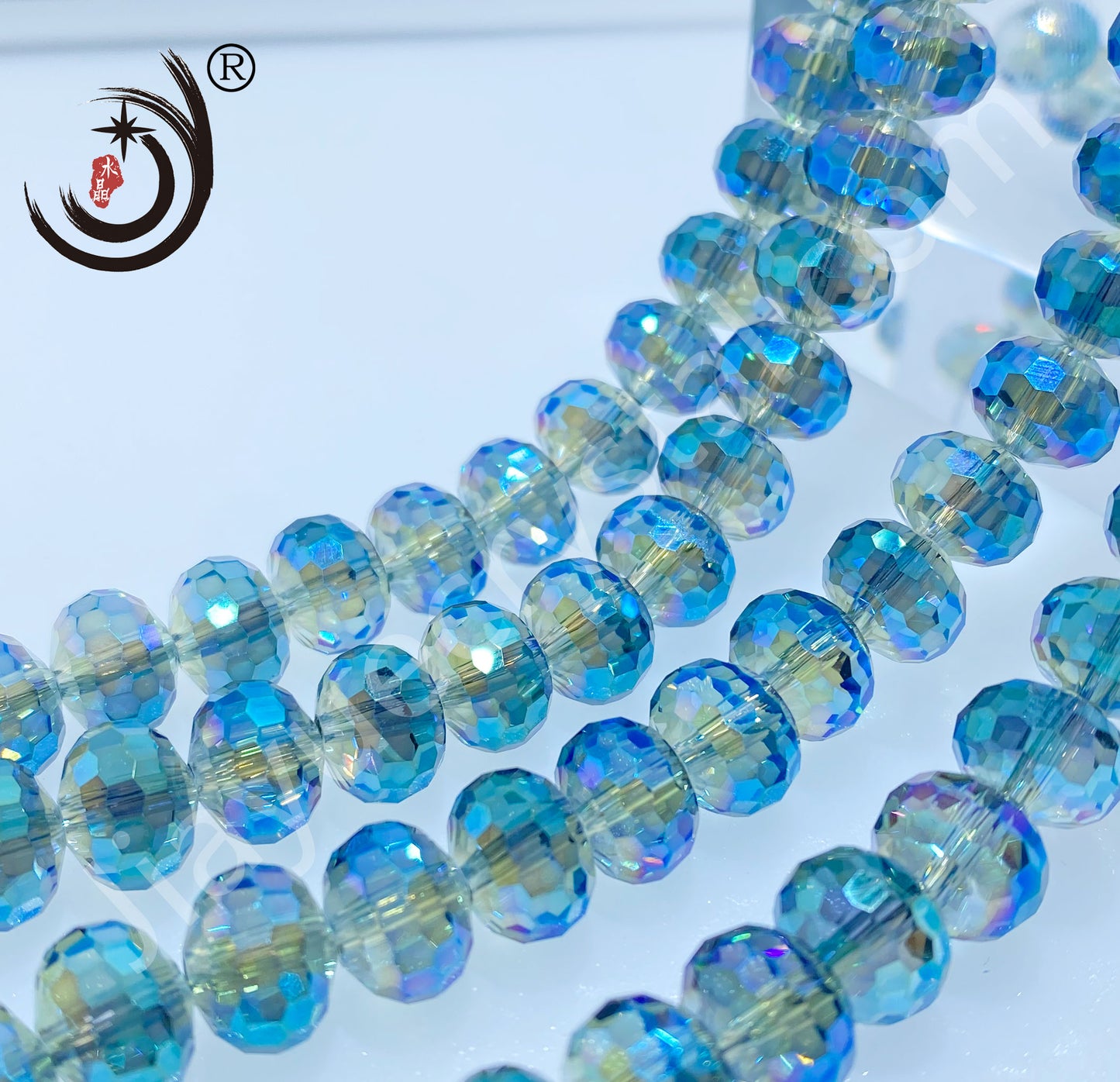 8MM 96 Faceted Rondelle Crystal Glass Beads Wholesale For DIY Jewelry (15500)