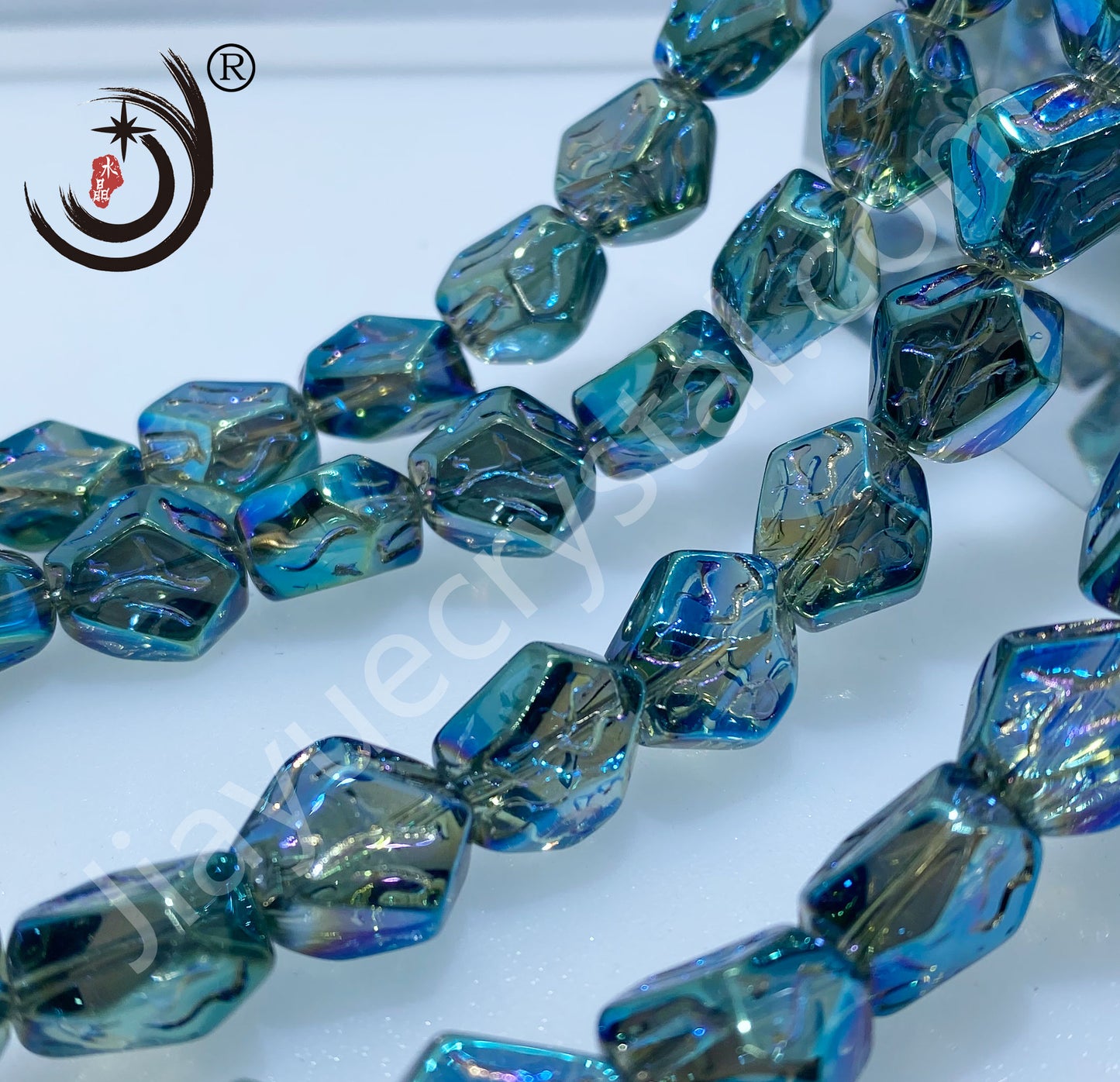 Stone Shape Crystal Glass Beads Whole Sale For DIY Jewelry (30024)