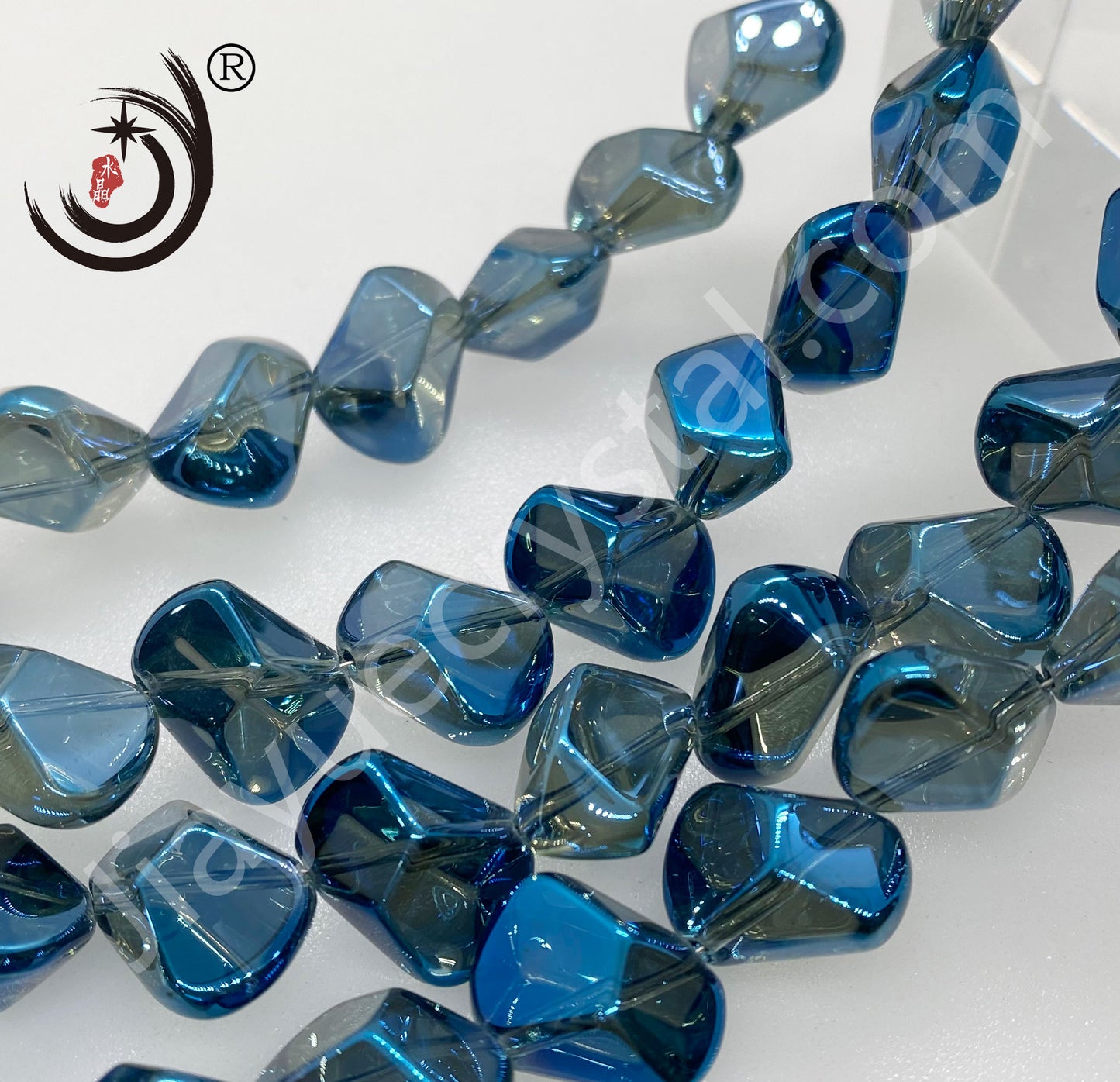 Stone Shape Crystal Glass Beads Whole Sale For DIY Jewelry (30023)