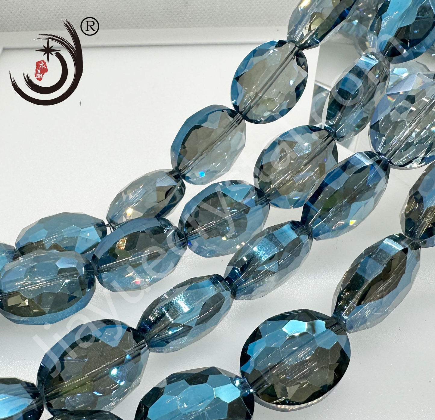 16X20MM Faceted Oval Crystal Glass Beads Whole Sale For DIY Jewelry (50063)