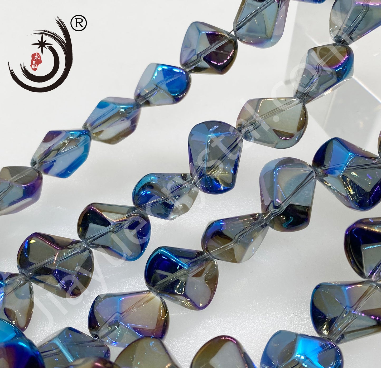 Stone Shape Crystal Glass Beads Whole Sale For DIY Jewelry (30023)