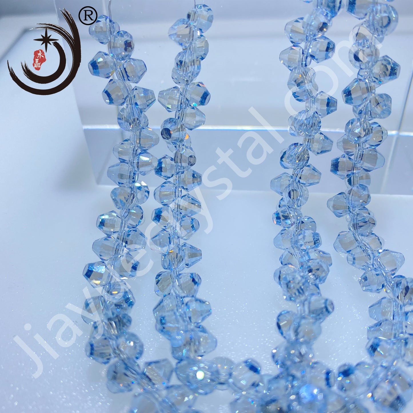 6MM Cross hole Bicone Beads Glass Crystal Beads Wholesale For DIY Jewelry （15000）