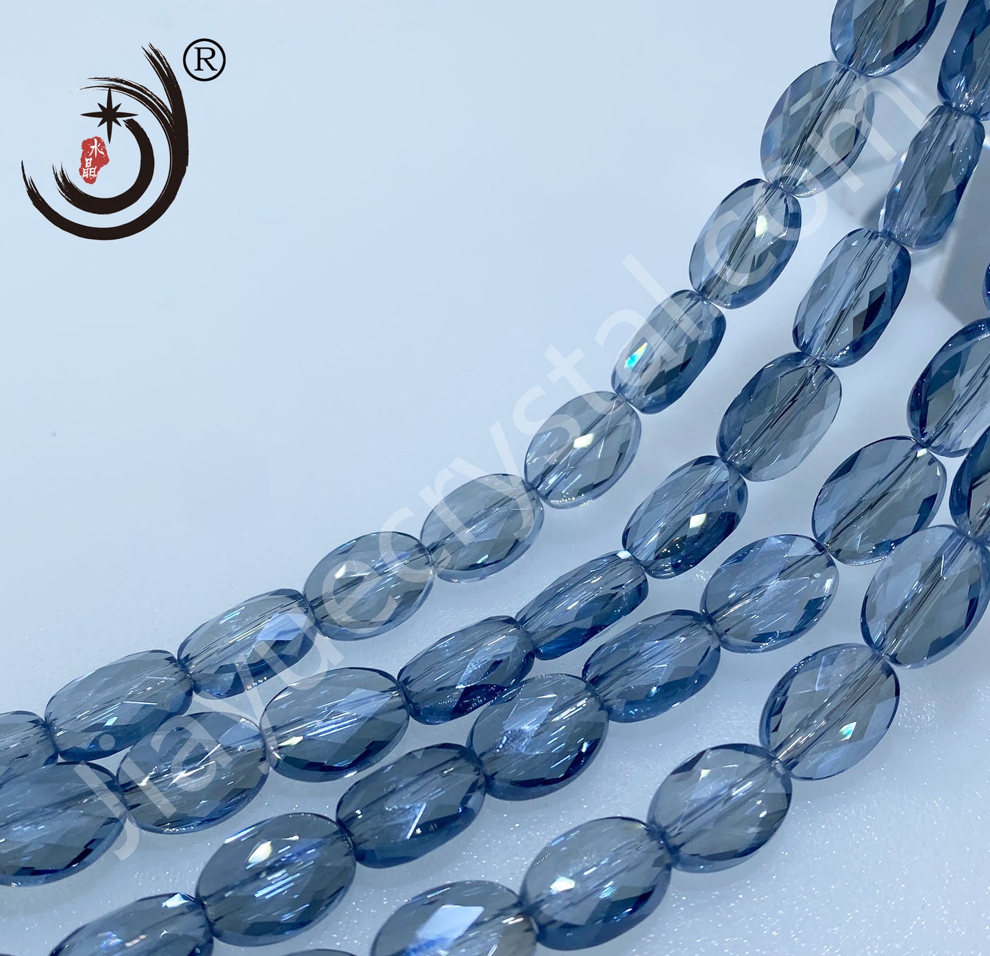 8X11MM Grid Ellipse Shape Glass Crystal Beads Wholesale For DIY Jewelry (19000)