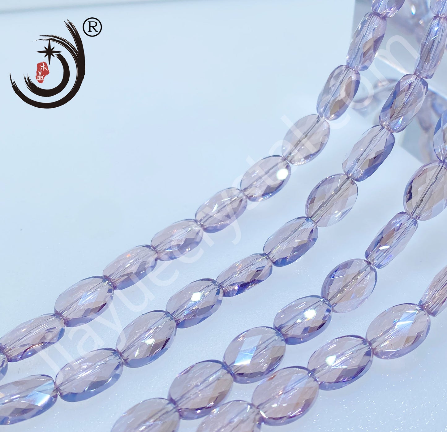 8X11MM Grid Ellipse Shape Glass Crystal Beads Wholesale For DIY Jewelry (19000)