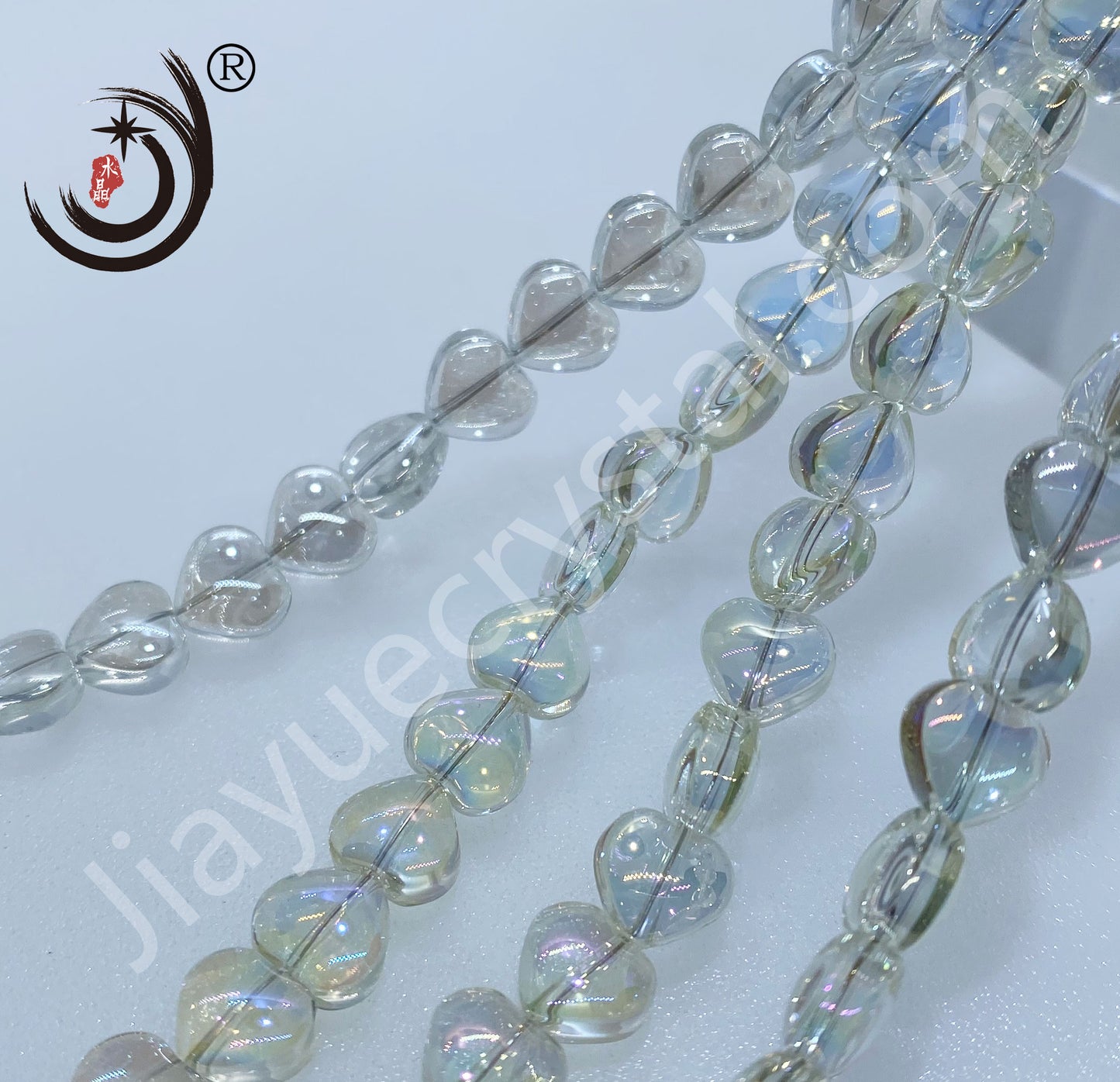 6/8/10MM Smooth Heart Glass Crystal Beads Wholesale For DIY Jewelry (18000)