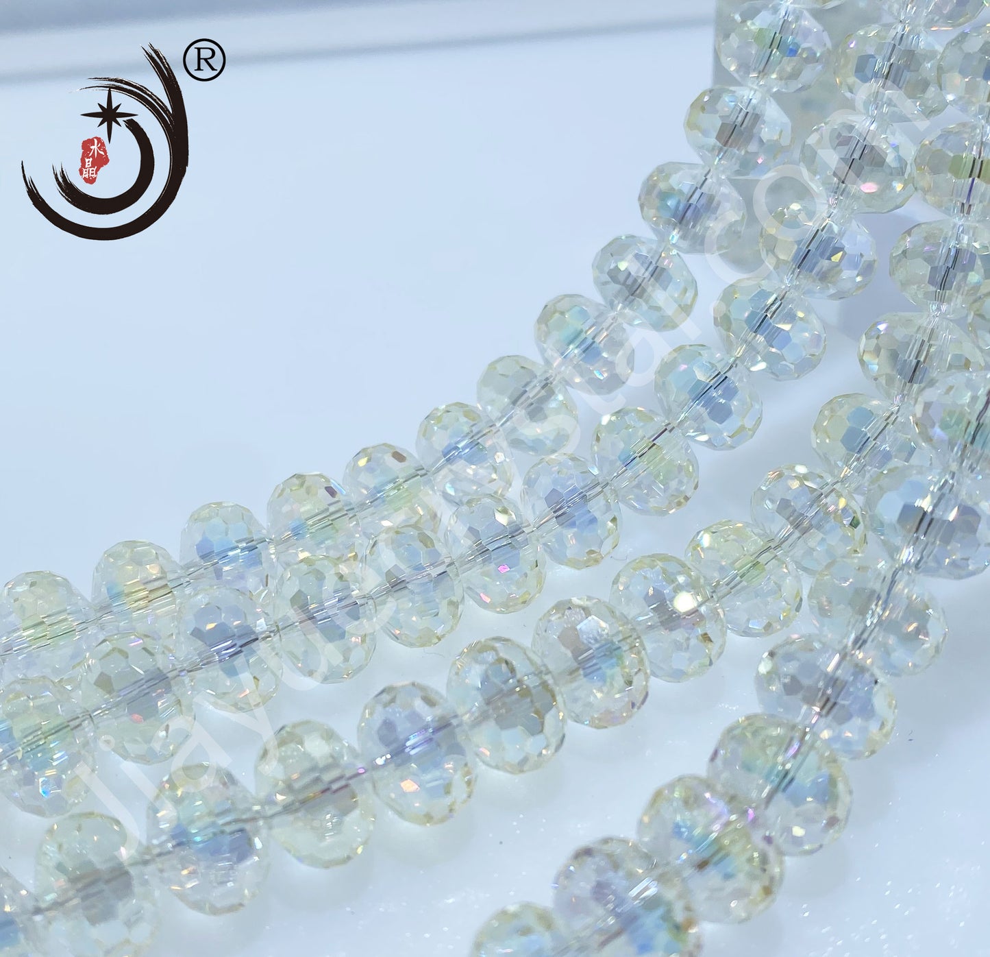 8MM 96 Faceted Rondelle Crystal Glass Beads Wholesale For DIY Jewelry (15500)