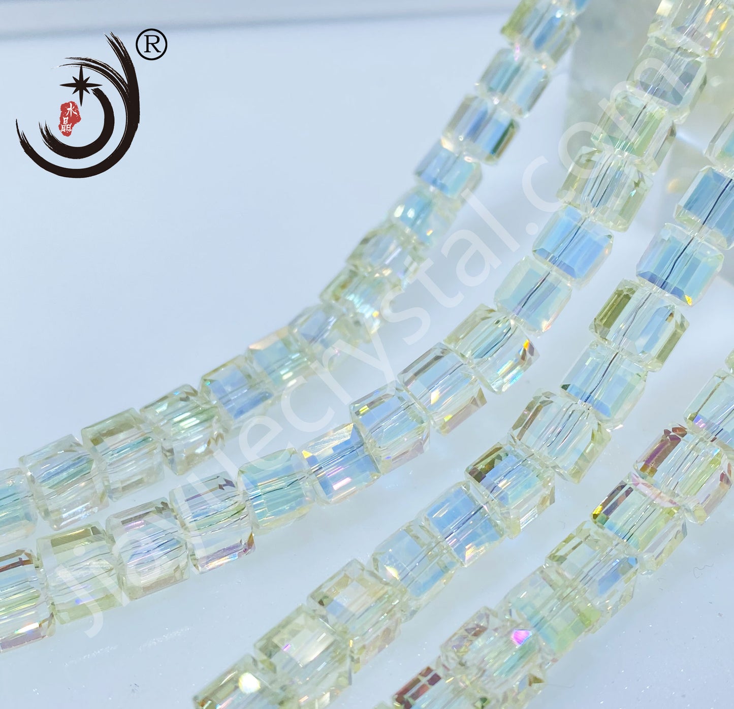 6MM/8MM Boutique Square Crystal Glass Beads Wholesale For DIY Jewelry (10029)