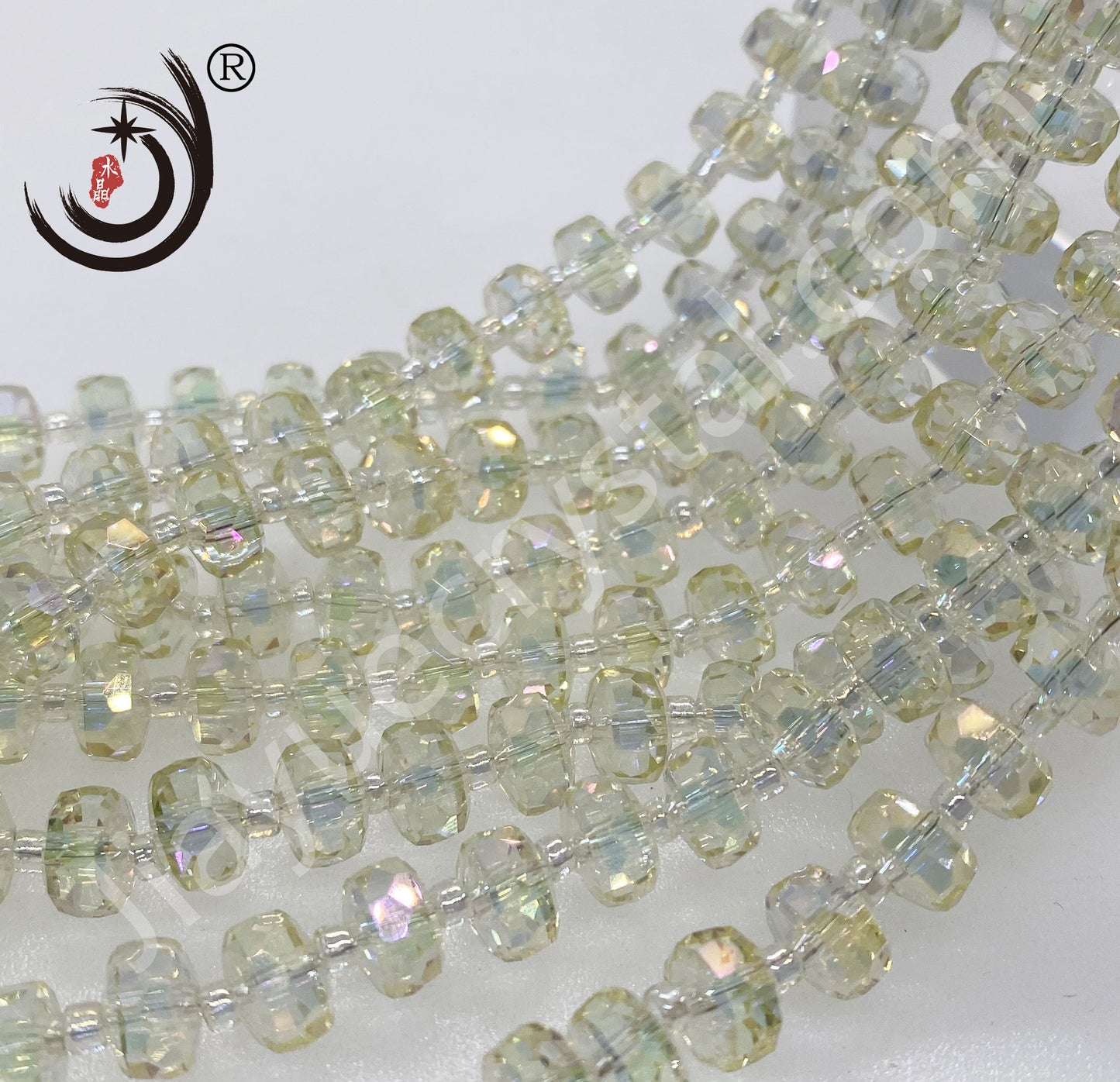 6MM/8MM Wheel Beads Crystal Glass Beads Whole Sale For DIY Jewelry (10117）