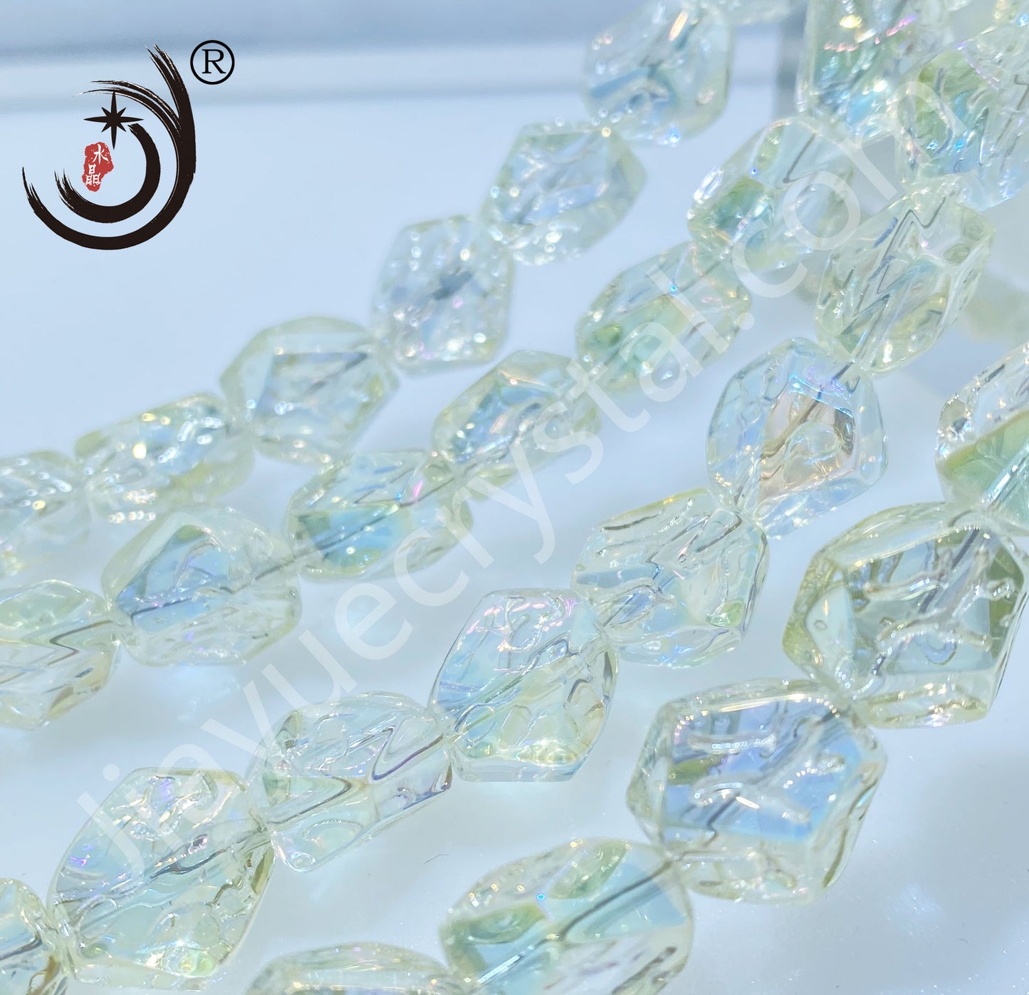 Stone Shape Crystal Glass Beads Whole Sale For DIY Jewelry (30024)