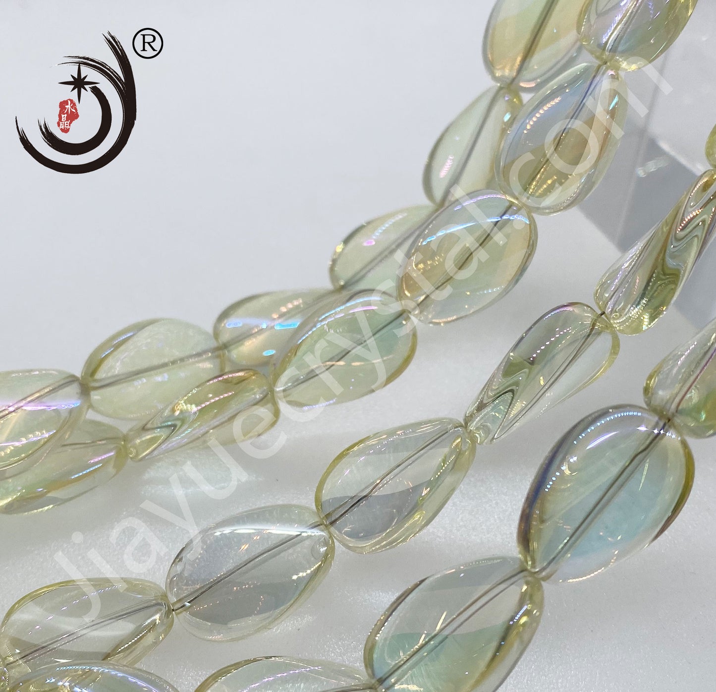 18MM Willow Leaf Shape Crystal Glass Beads Whole Sale For DIY Jewelry (30018)