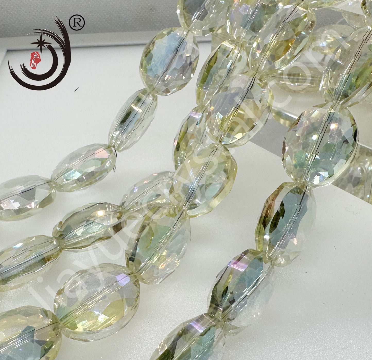 16X20MM Faceted Oval Crystal Glass Beads Whole Sale For DIY Jewelry (50063)