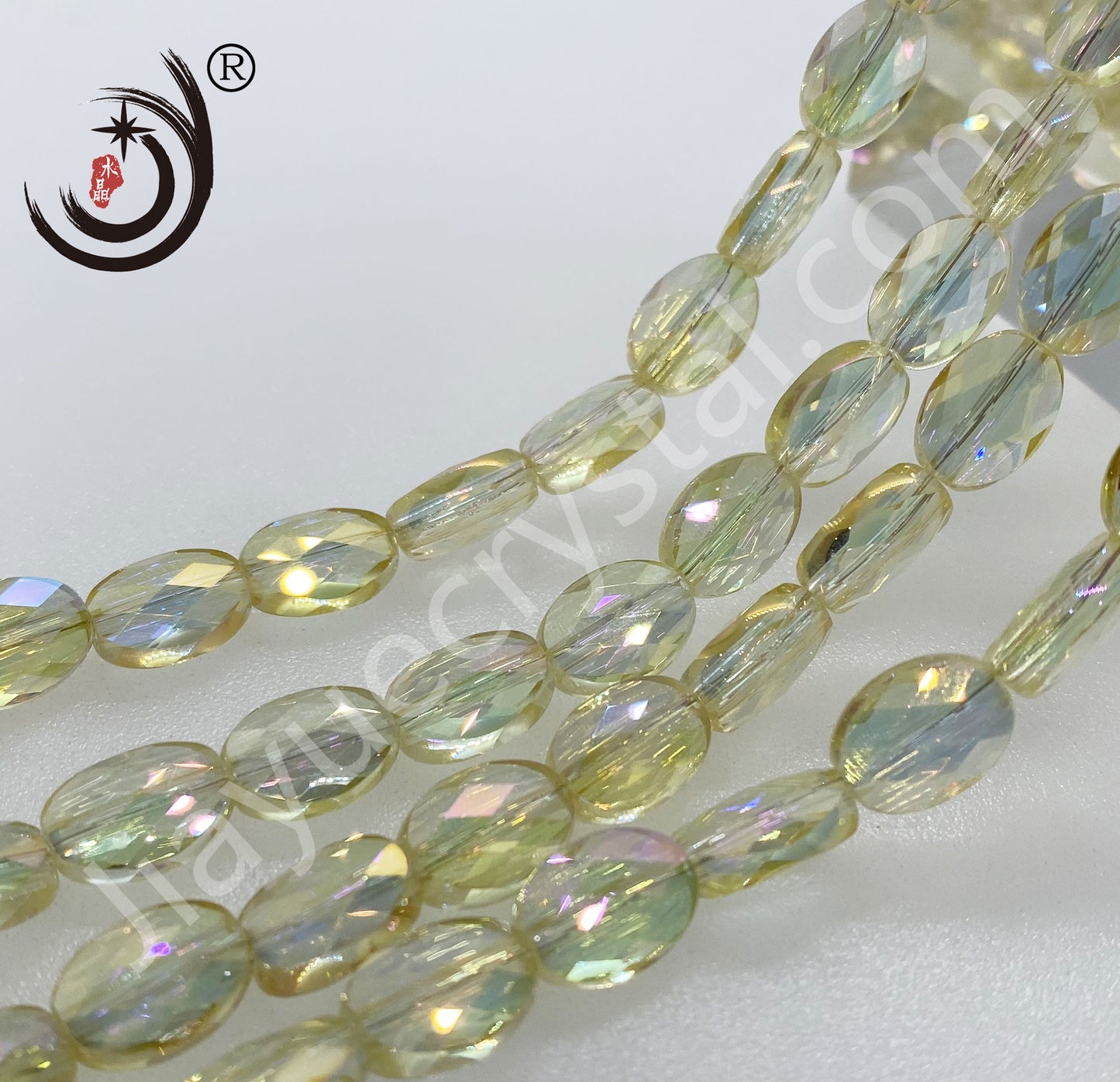 8X11MM Grid Ellipse Shape Glass Crystal Beads Wholesale For DIY Jewelry (19000)