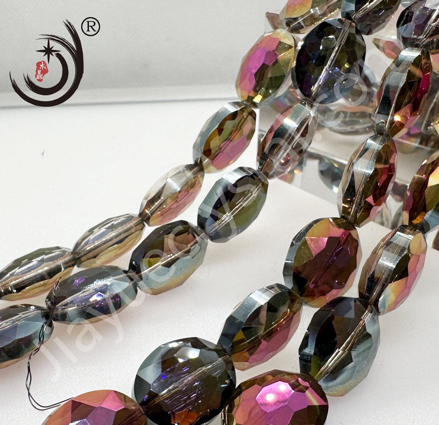 16X20MM Faceted Oval Crystal Glass Beads Whole Sale For DIY Jewelry (50063)