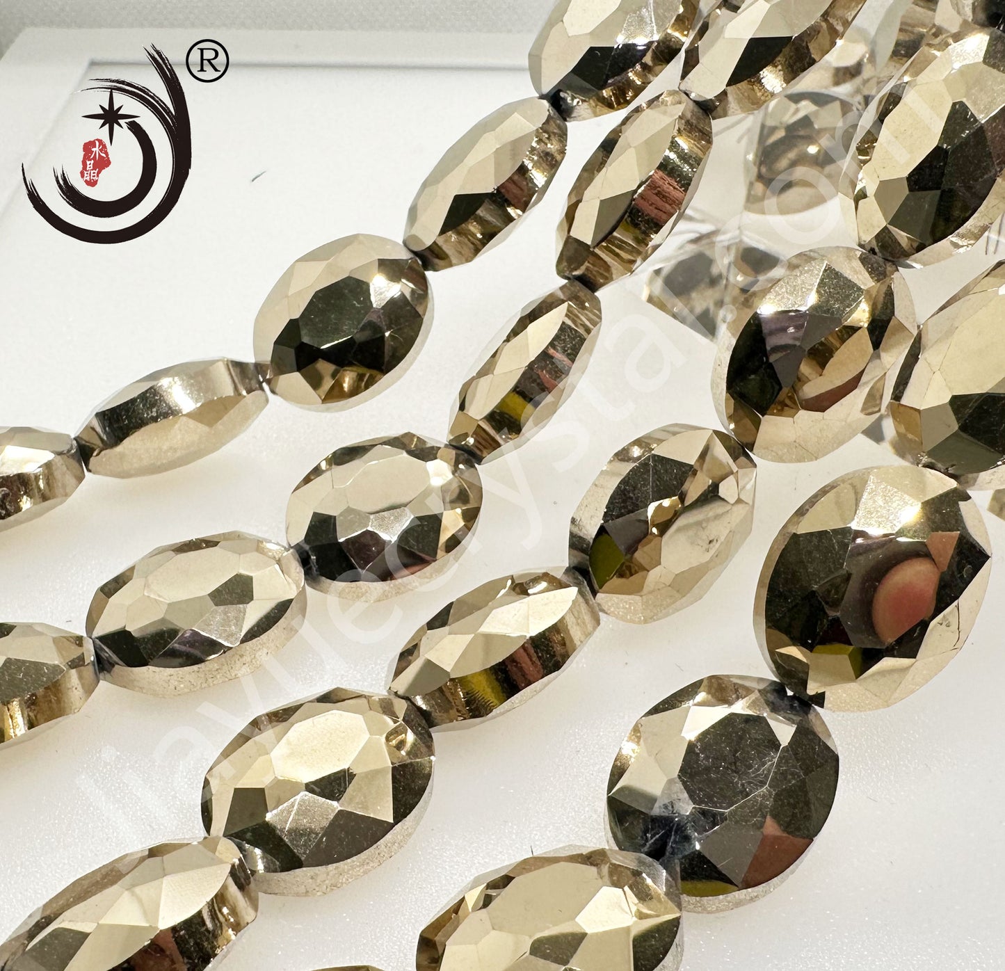 16X20MM Faceted Oval Crystal Glass Beads Whole Sale For DIY Jewelry (50063)