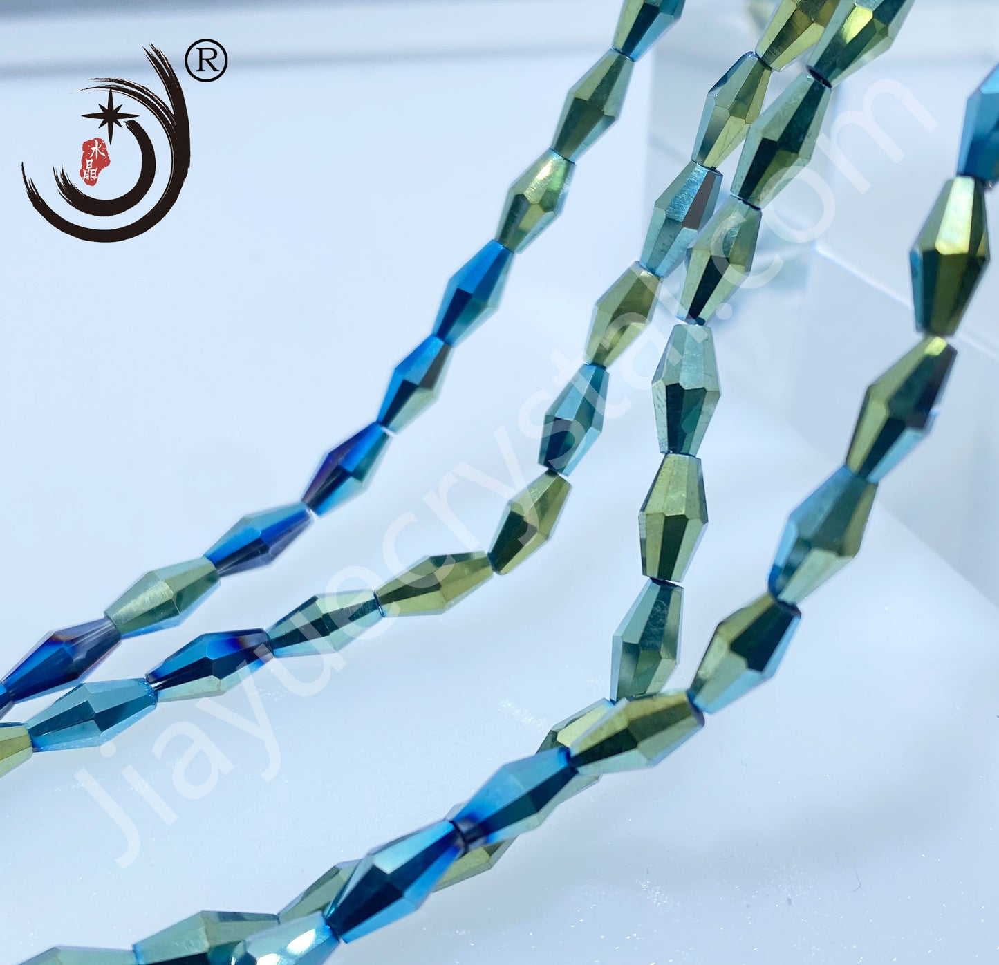 4x8MM Long Pointed Beads Crystal Glass Beads Whole Sale For DIY Jewelry (10061）