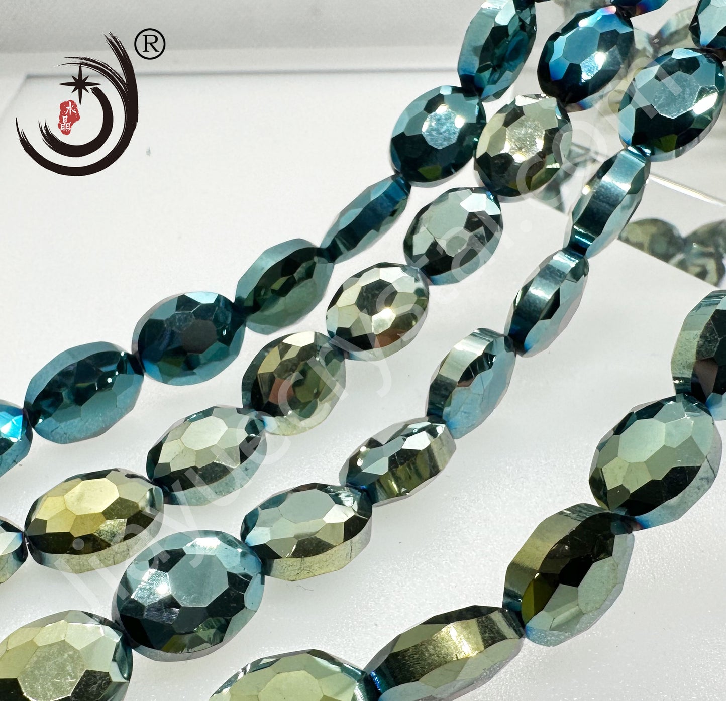 16X20MM Faceted Oval Crystal Glass Beads Whole Sale For DIY Jewelry (50063)