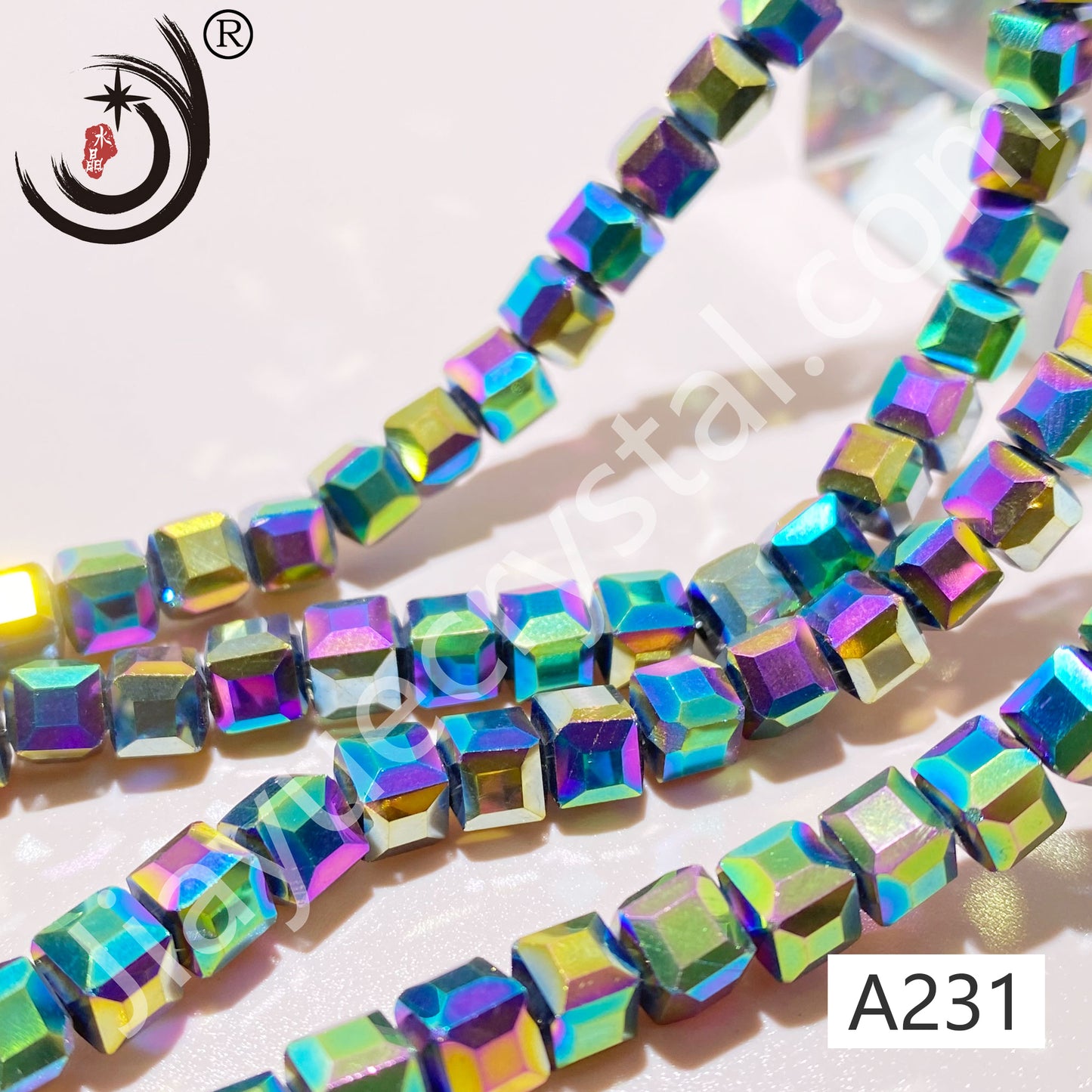 2MM Cubes and Squares Beads Glass Crystal Beads Wholesale For DIY Jewelry (10025)