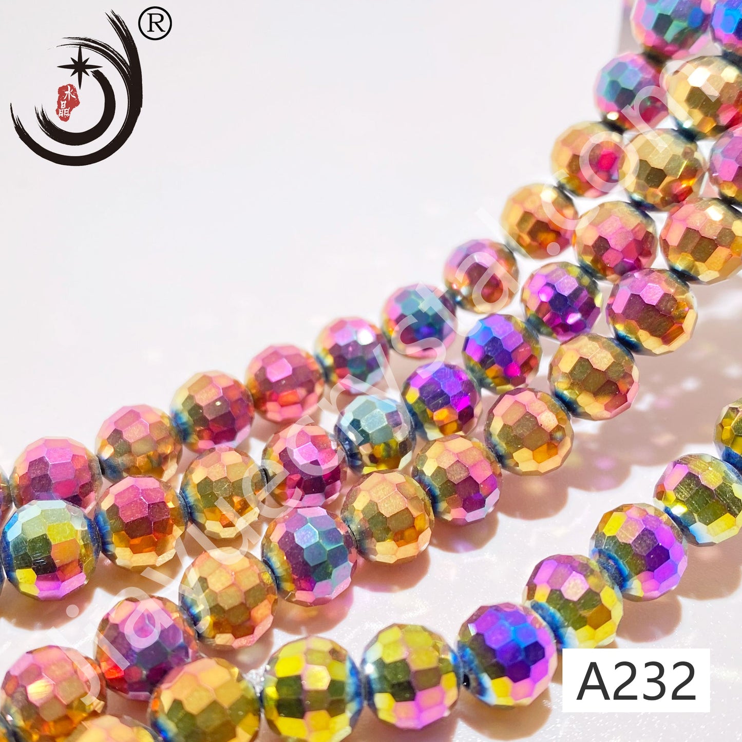 8MM 96 Faceted Round Crystal Glass Beads disco ball Wholesale For DIY Jewelry（10093）