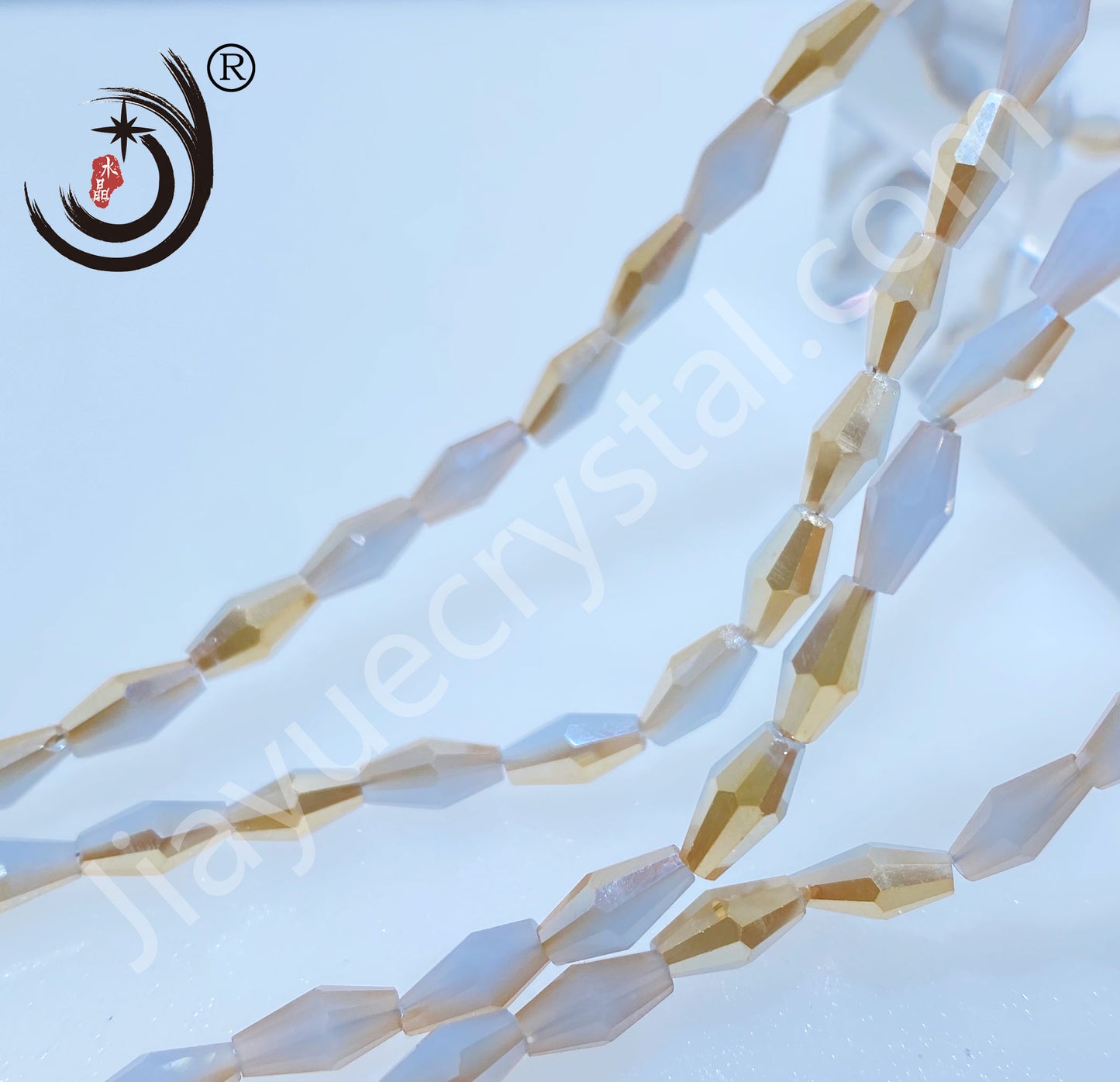 4x8MM Long Pointed Beads Crystal Glass Beads Whole Sale For DIY Jewelry (10061）