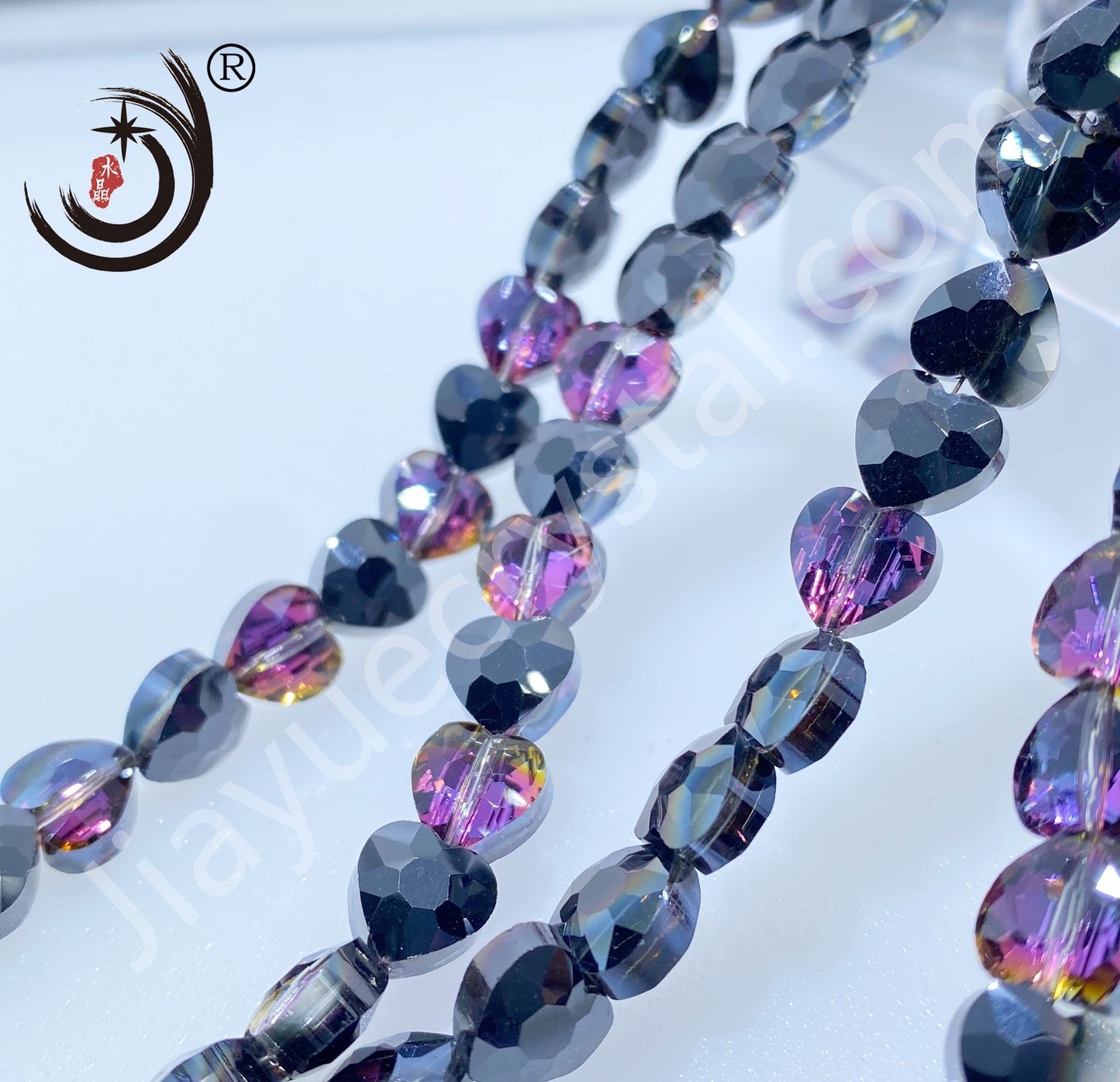 8MM/10MM Faceted Heart Shape Glass Crystal Beads Wholesale For DIY Jewelry (50048)