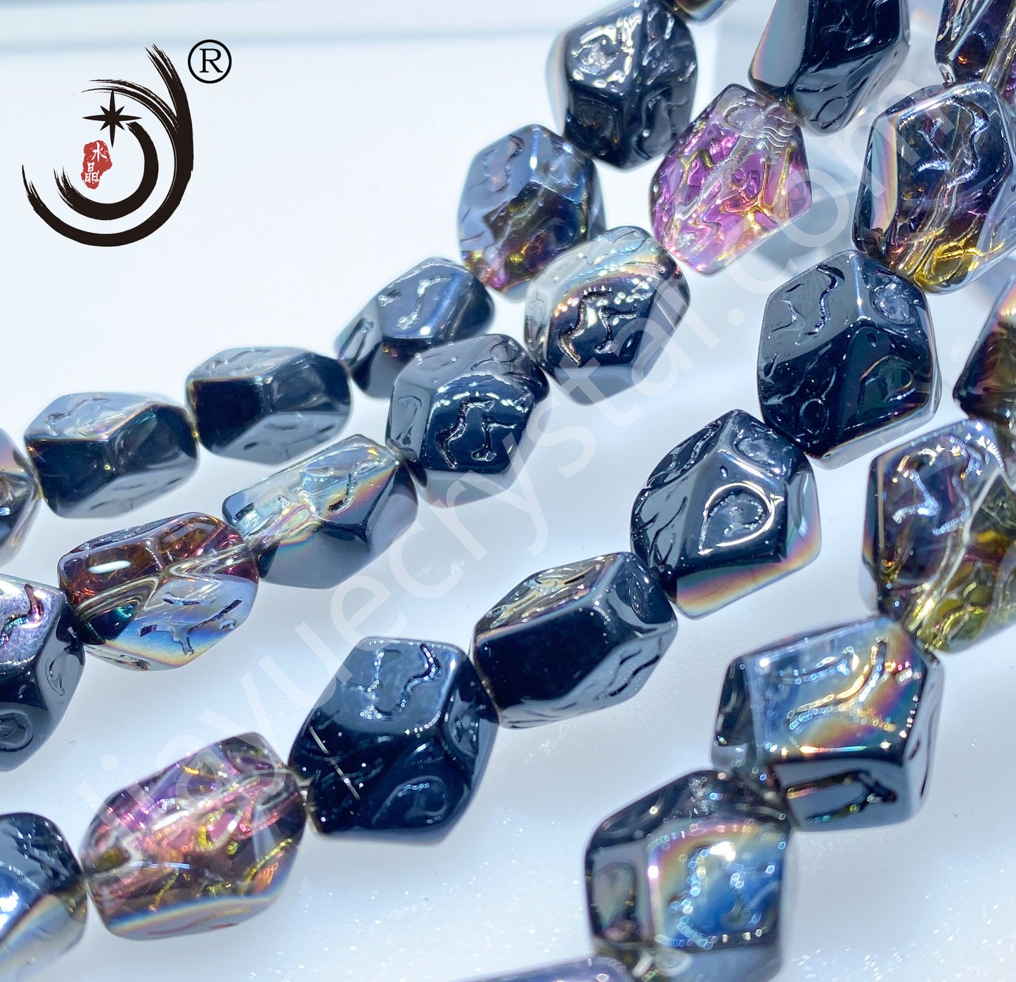 Stone Shape Crystal Glass Beads Whole Sale For DIY Jewelry (30024)