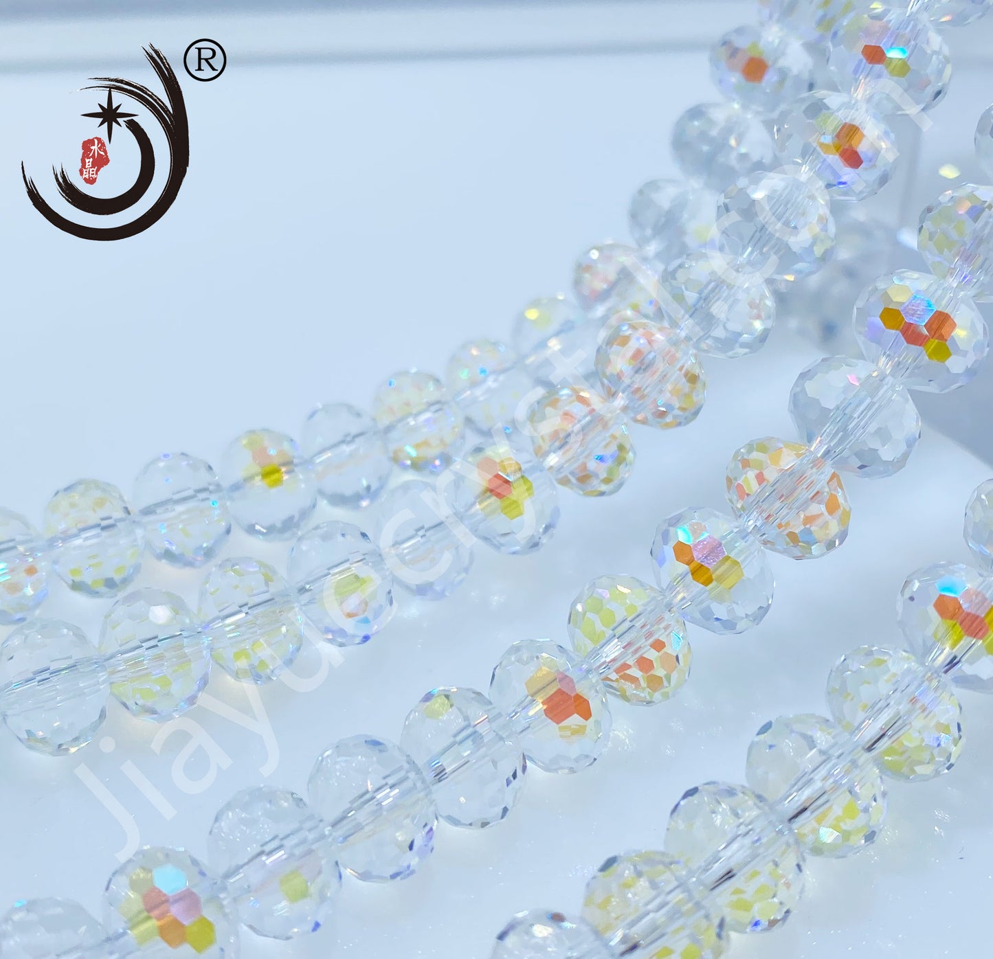 8MM 96 Faceted Rondelle Crystal Glass Beads Wholesale For DIY Jewelry (15500)