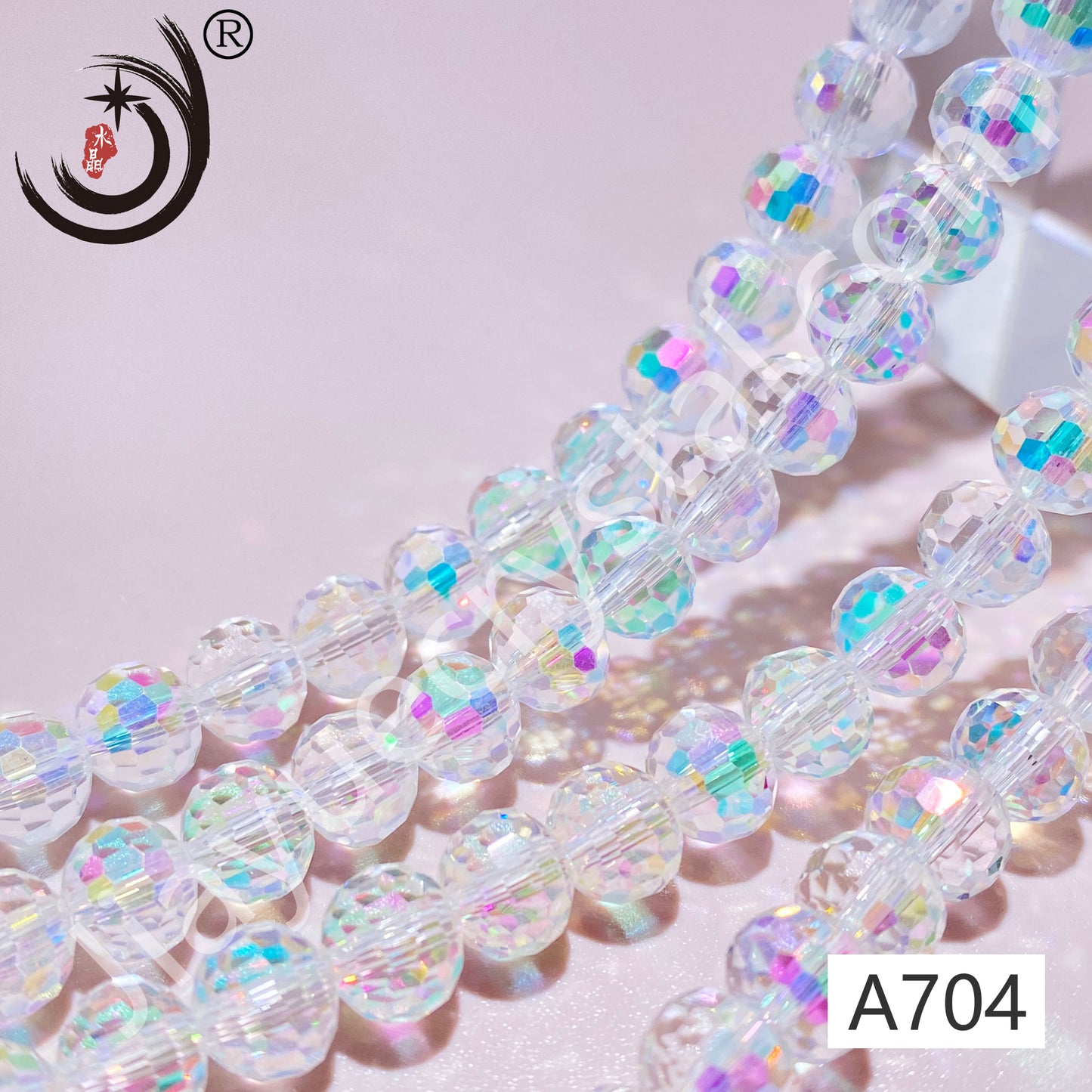  6MM 96 Faceted Round Crystal Glass Beads disco ball Wholesale For DIY Jewelry（10090）