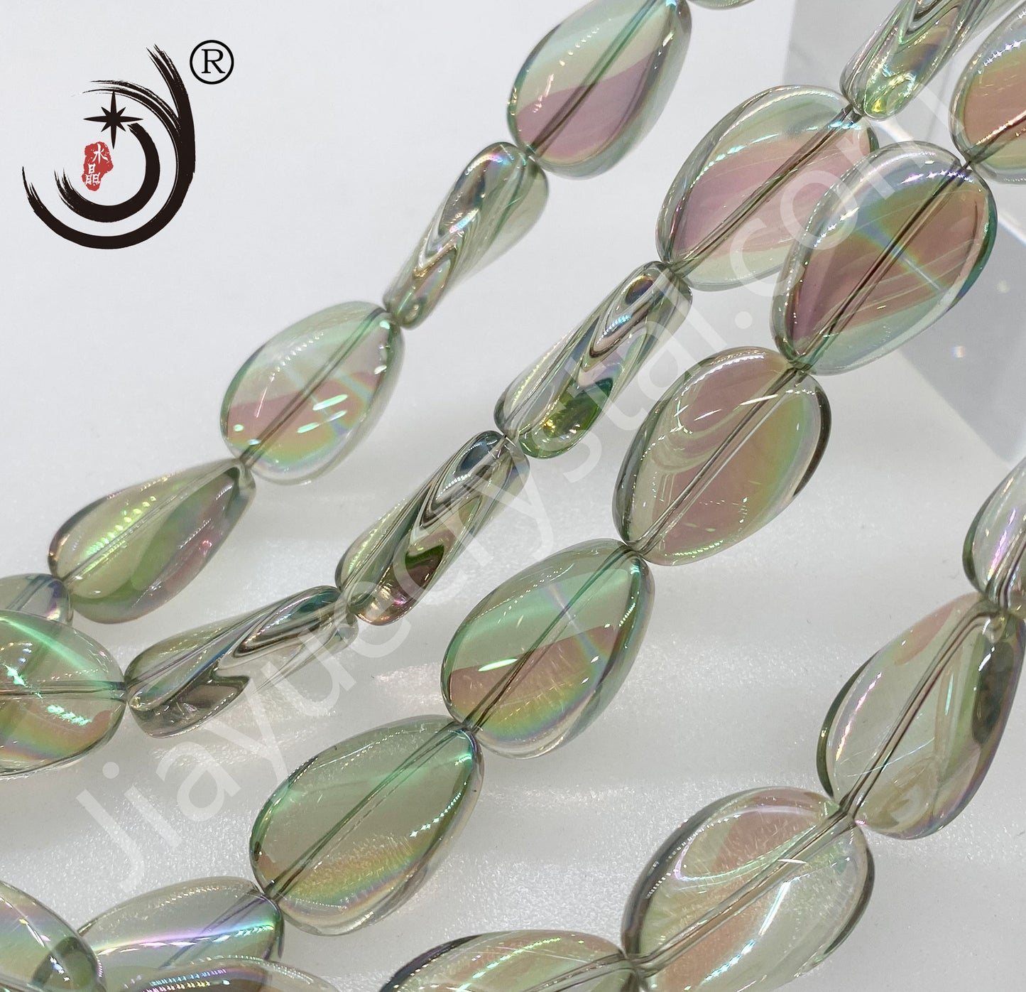 18MM Willow Leaf Shape Crystal Glass Beads Whole Sale For DIY Jewelry (30018)