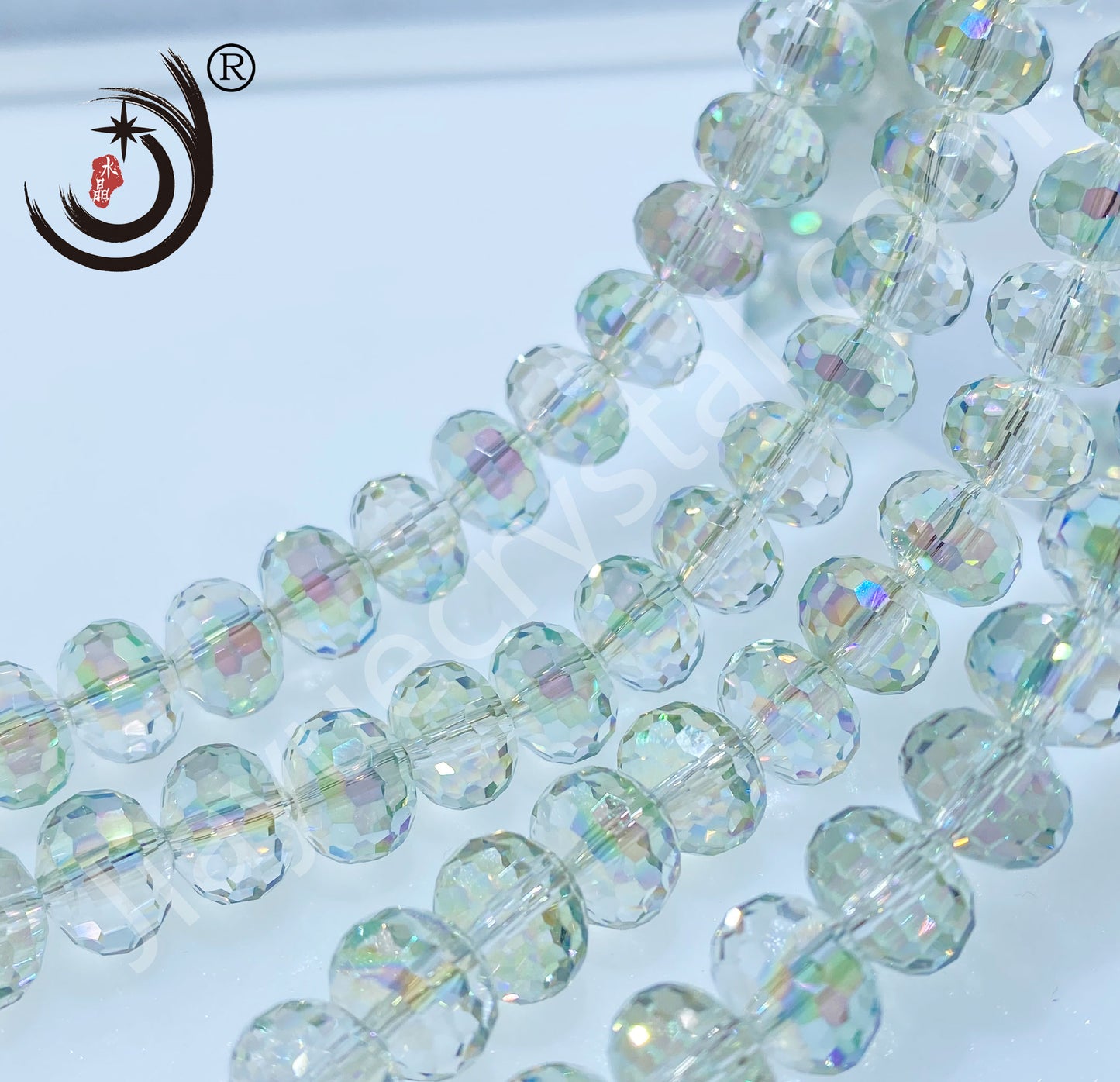 8MM 96 Faceted Rondelle Crystal Glass Beads Wholesale For DIY Jewelry (15500)